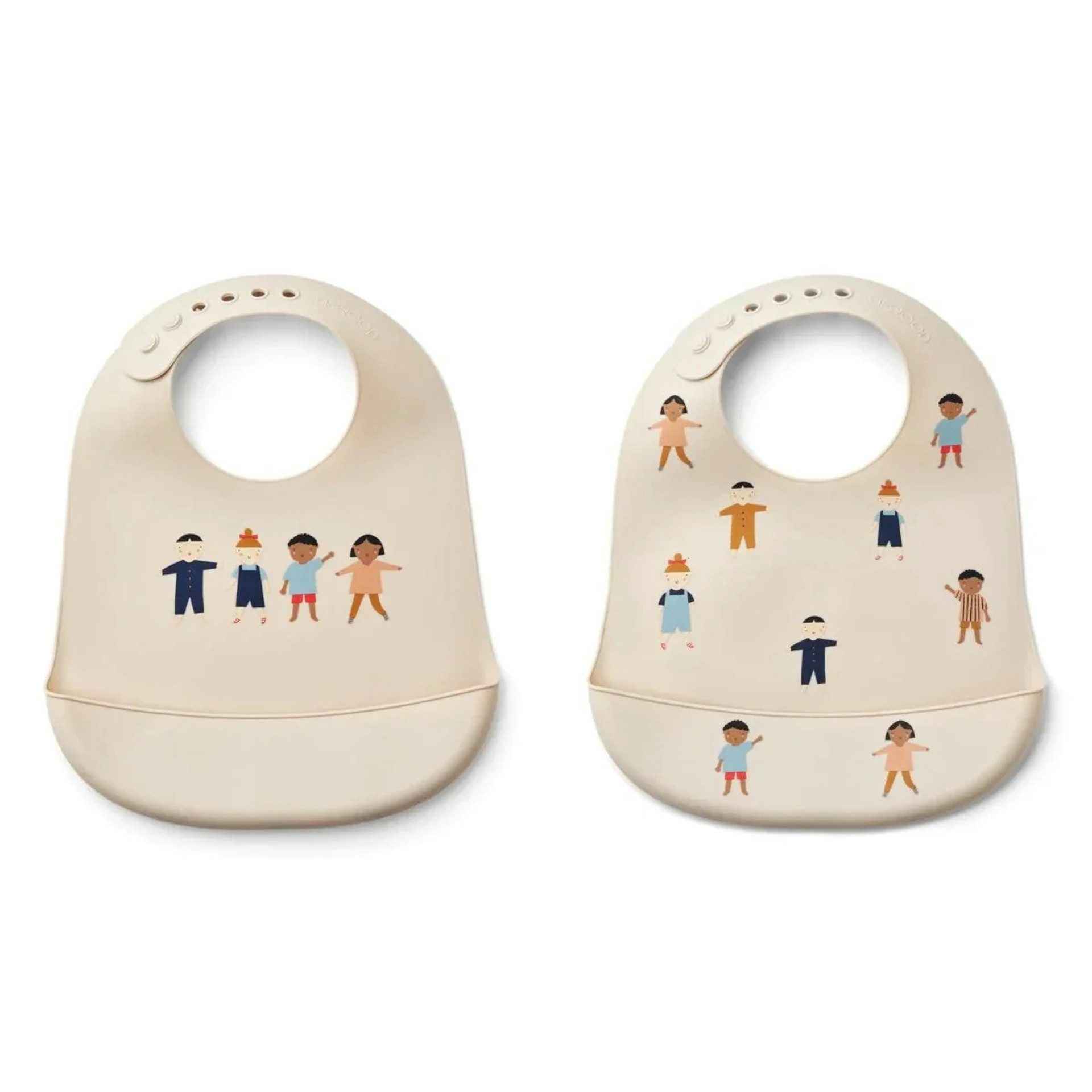 Liewood Silikon Silikon Lätzchen 2er pack - Tilda, Farbe: Kids Sandy