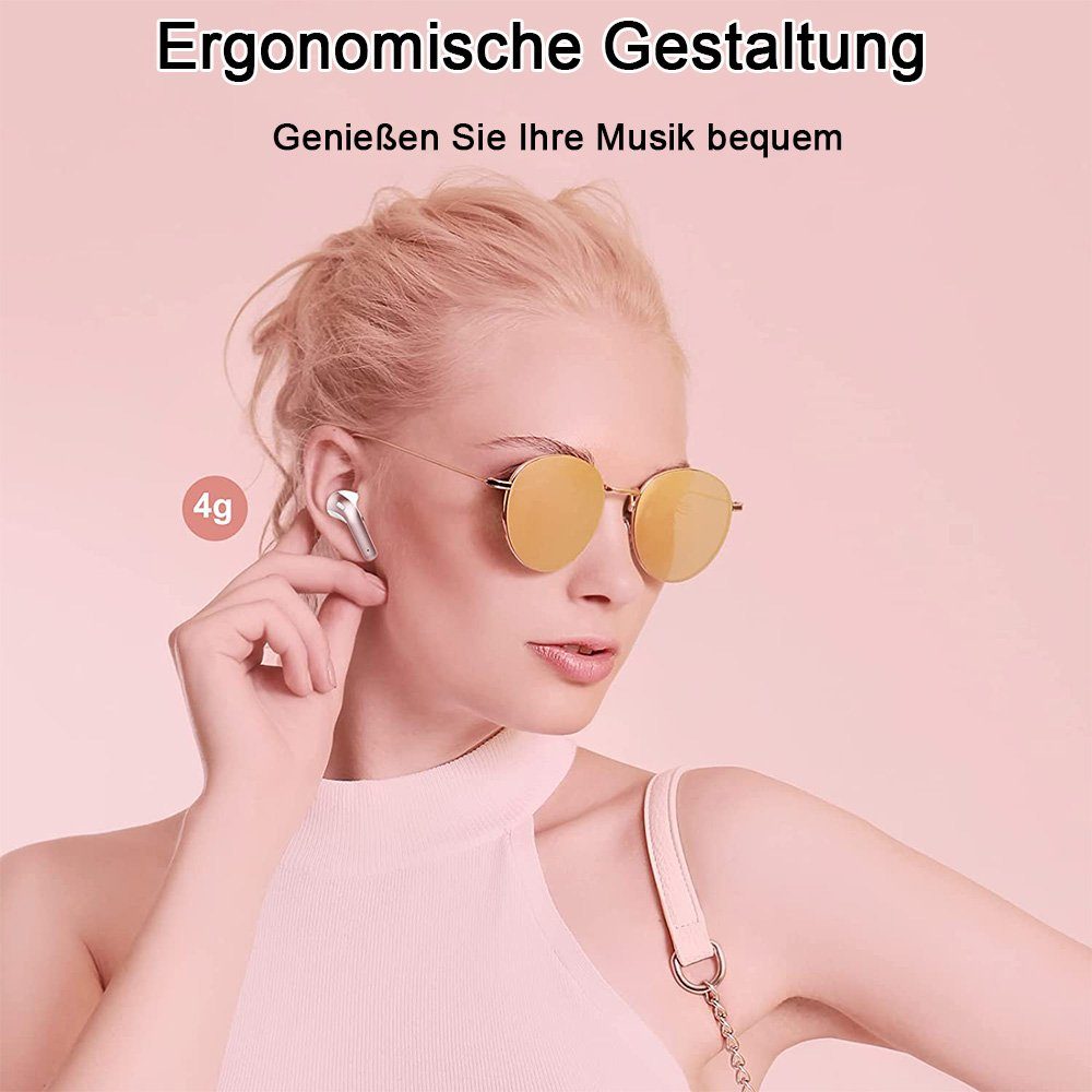 Gold Mic Bluetooth-Kopfhörer Eingebautes 5.1 Rose zggzerg Kopfhörer Bass Kopfhörer Deep Ear, in Bluetooth