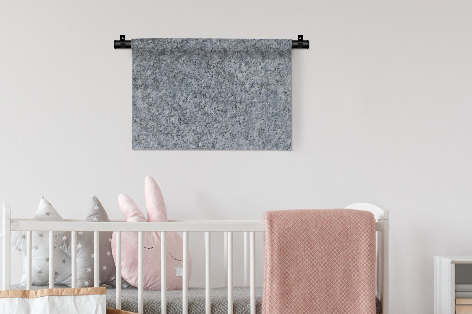 - Muster MuchoWow - Granit Schlafzimmer, Wandbehang, Design - - Kinderzimmer Wanddekoobjekt Wanddeko Stein Grau, für Wohnzimmer, Kleid,