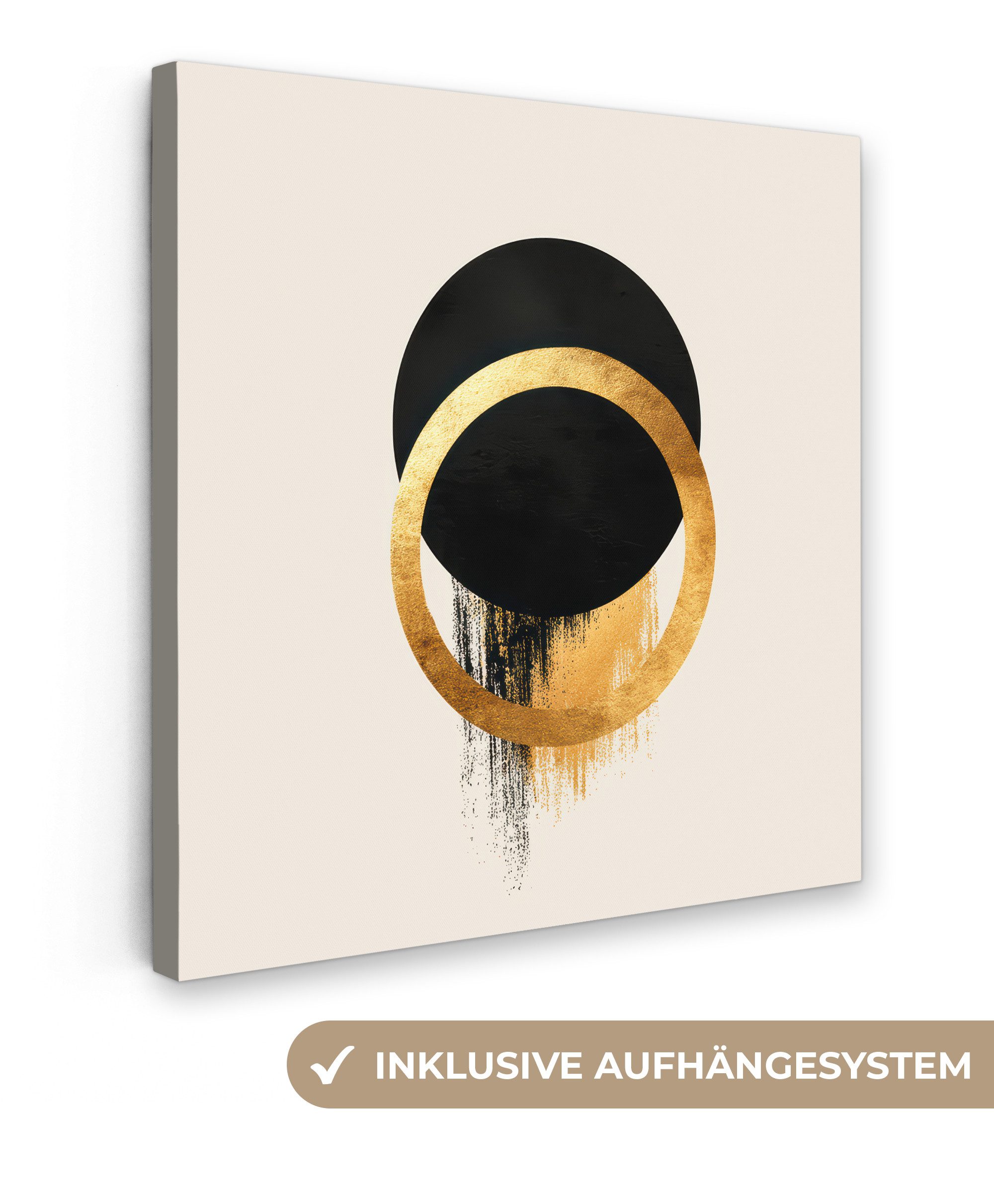 OneMillionCanvasses® Leinwandbild Abstraktes Design - Schwarzer günstig online kaufen