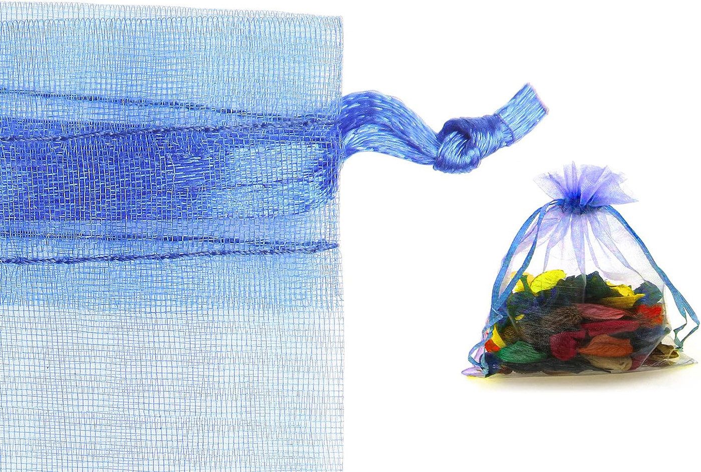 Bomiclss Kalender zum Selbstbasteln 100 Stück Organzasäckchen Organzabeutel Schmuckbeutel 7x9 cm, für Festival Party Hochzeit und die tägliche Platzierung – Bild 4 von 5