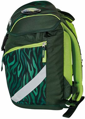 Herlitz Schulrucksack SoftLight Plus, Jungle (Set, 7-tlg), mit 2 abnehmbaren Applikationen