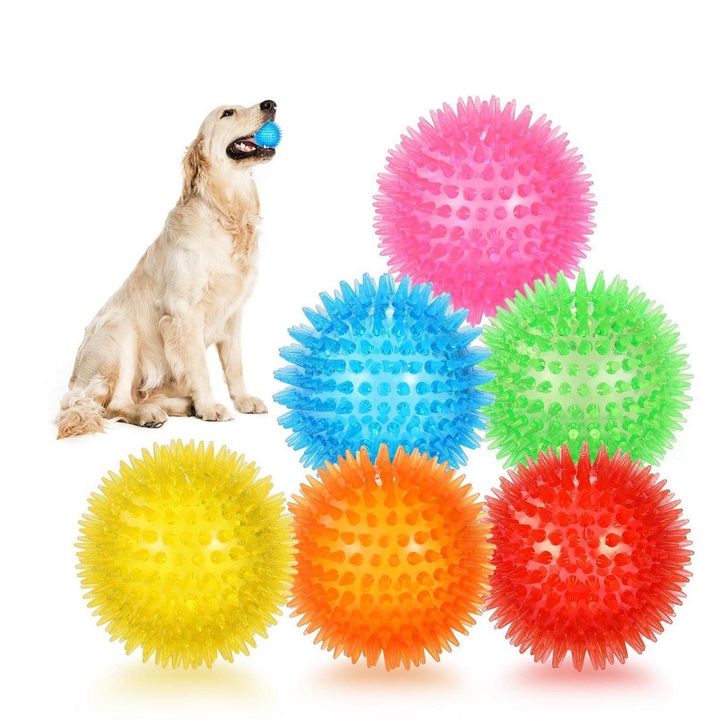 LuxusKollektion Spielball Hundeball Quietschball 6er-Pack 6,5cm (6-St)