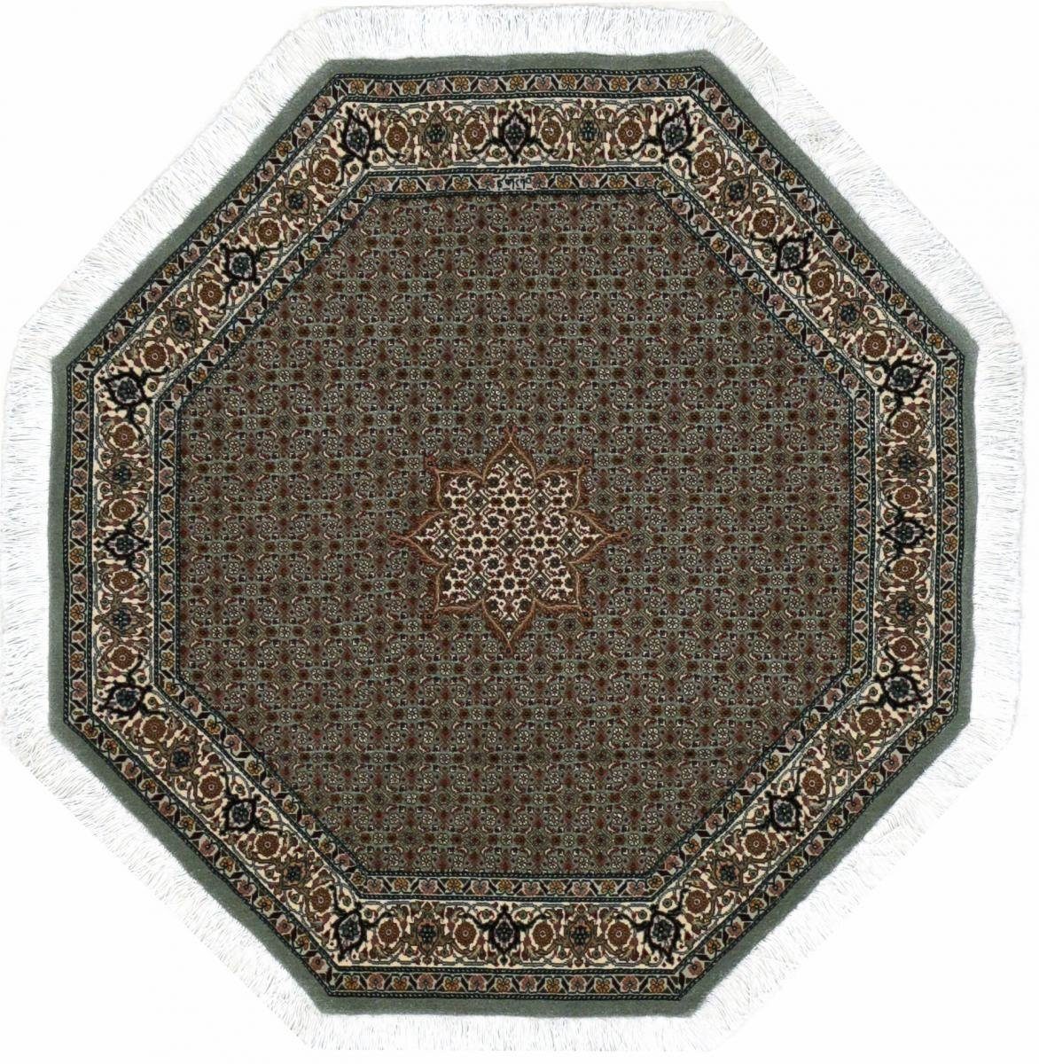 Orientteppich Täbriz Mahi 50Raj 104x105 Handgeknüpfter Orientteppich, Nain Trading, rund, Höhe: 7 mm