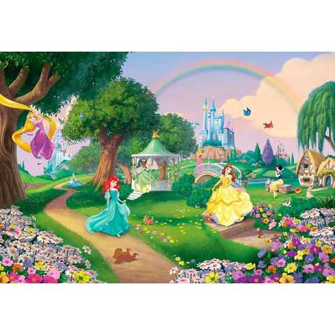 Komar Fototapete Disney Princess Rainbow, 368x254 cm (Breite x Höhe), inklusive Kleister