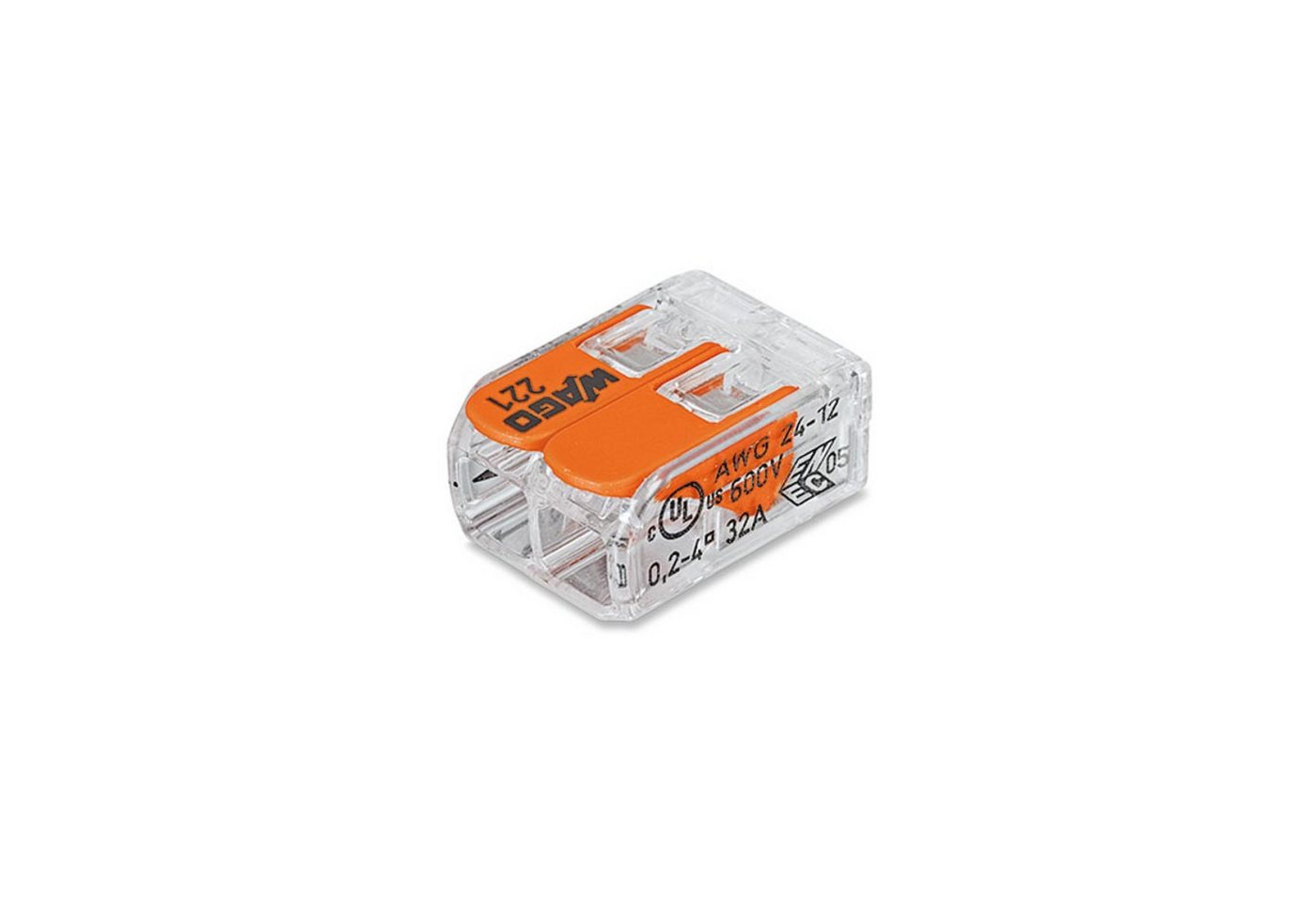 Thumbnail - WAGO Klemmen WAGO Steckklemmen 221-412, 2-polig, 0,2...4 mm²