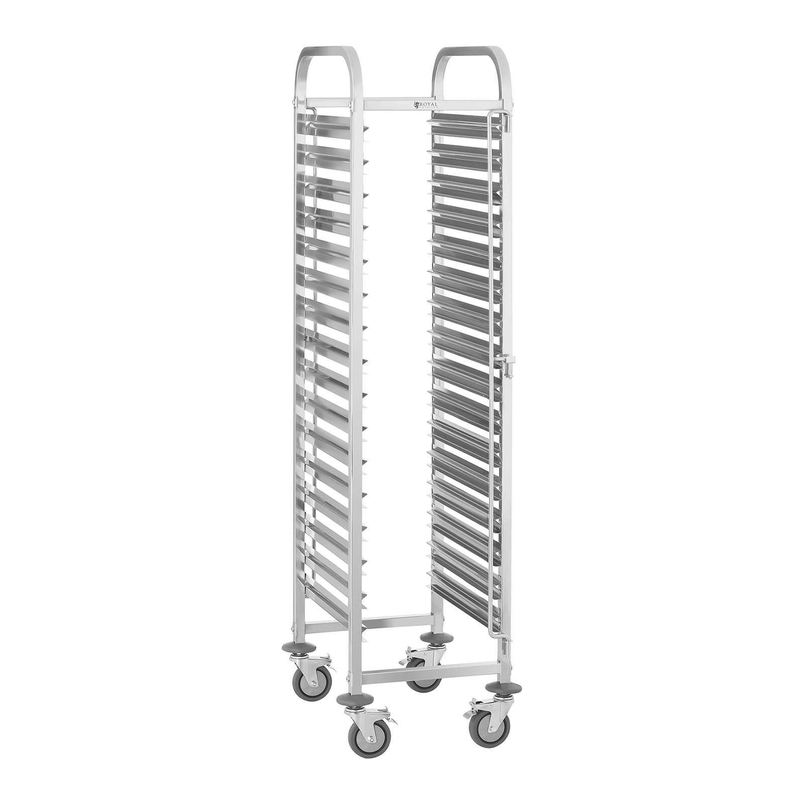 Royal Catering Küchenwagen Tablettwagen 16 GN 1/1 Einschübe Transportwagen Abräumwagen Regalwagen, verschiedene Größen