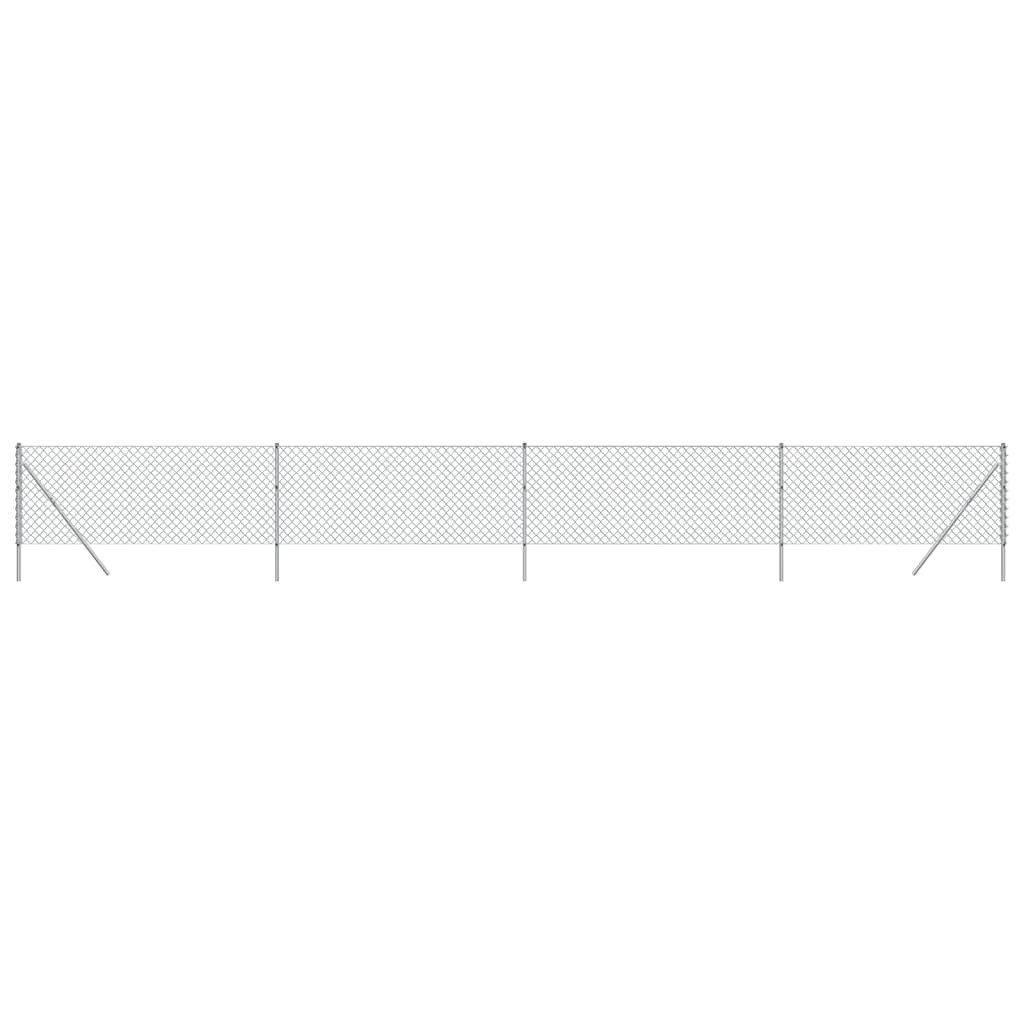 vidaXL Gartenzaun Maschendrahtzaun Silbern 1x10 m, günstig online kaufen