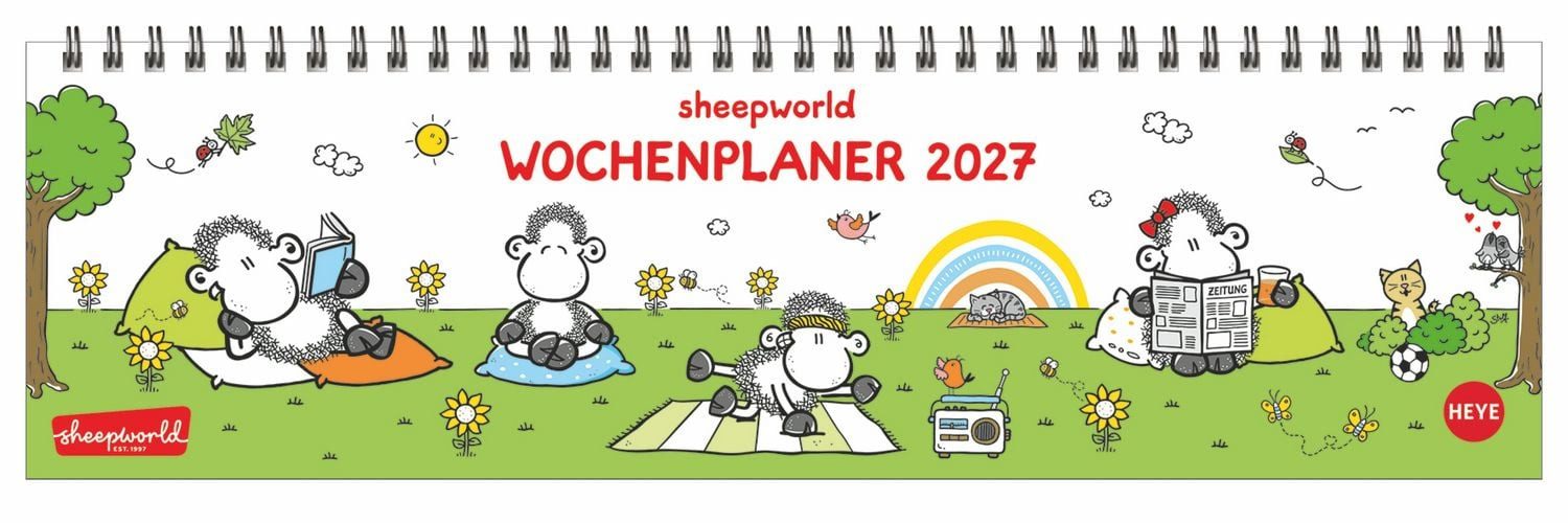 HEYE Wandkalender sheepworld Wochenquerplaner 2027