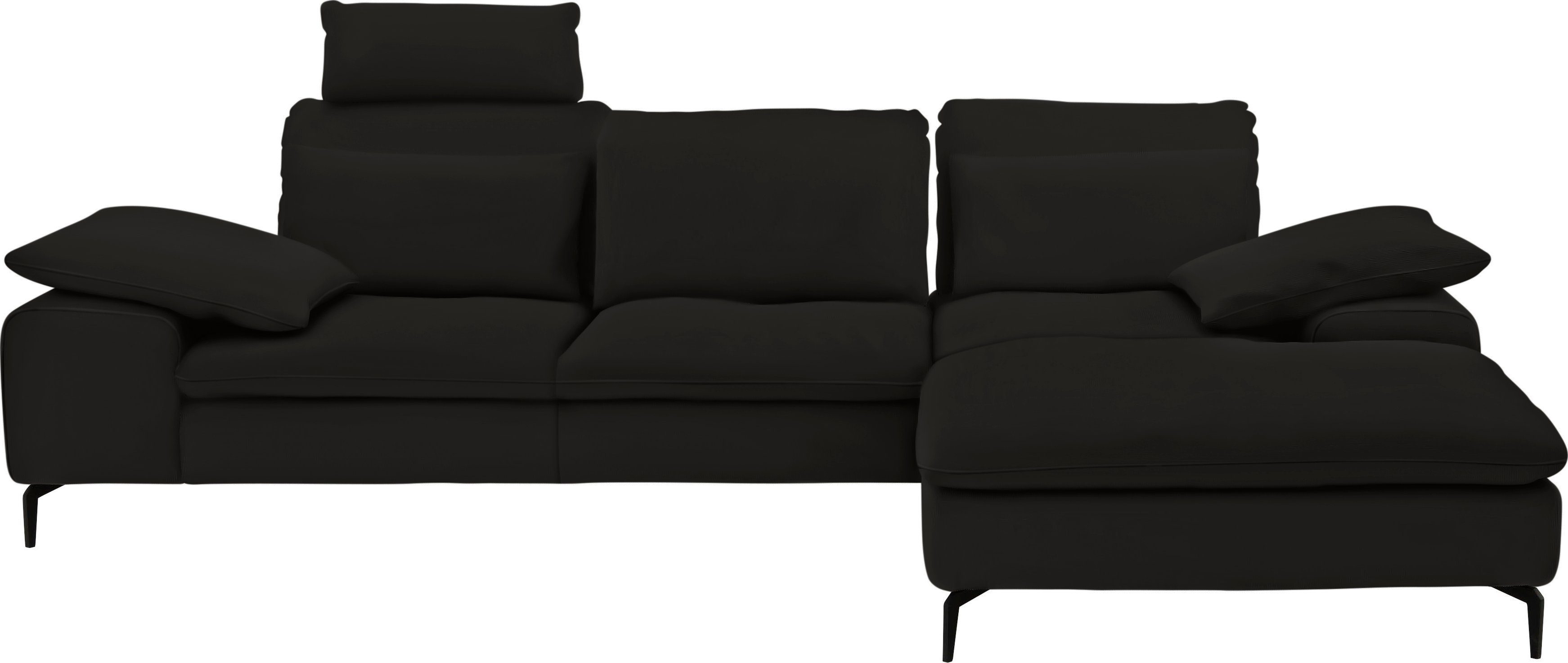 W.SCHILLIG Ecksofa valentinoo, Designsofa, bequem, elegant und zeitlos, L-Form, Set, inklusive Hocker, mit Sitztiefenverstellung, Breite 299 cm