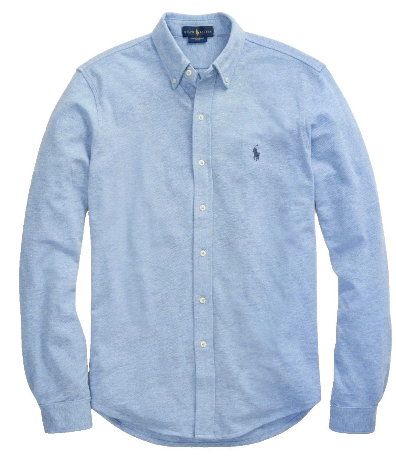 Polo Ralph Lauren Langarmhemd Herren Featherweight Mesh Piqué Custom Slim F günstig online kaufen