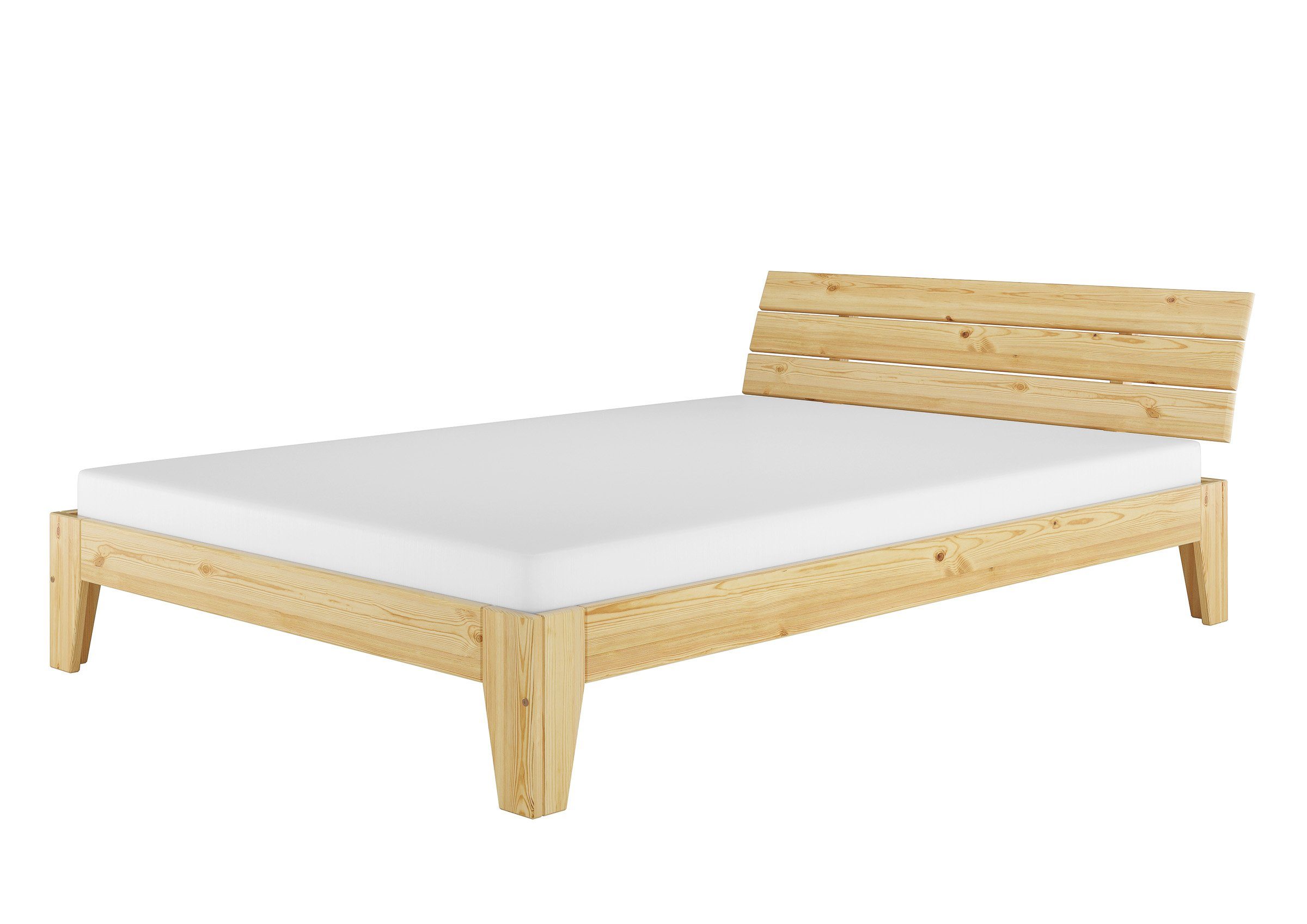 natur ERST-HOLZ Kiefer 140x200 u. mit Matratze Rollrost Futonbett Bett