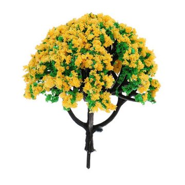 Amy too Modelleisenbahn-Baum H0 Bäume mit Blüte gelb, Spur H0, N, (10-tlg), 10er Spar Set