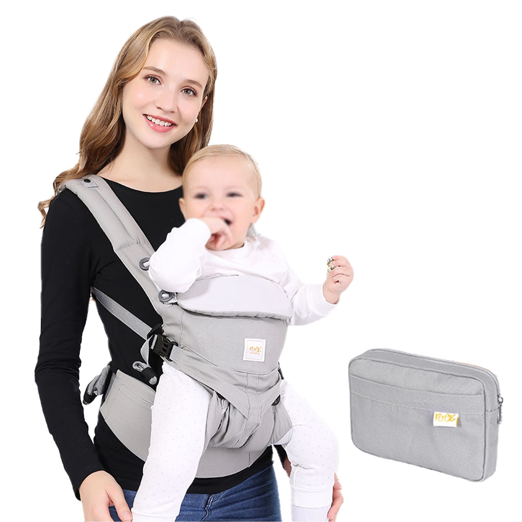 Bauchtrage Babytrage für Neugeborene, ergonomisch, mit verstellbarem Gürtel