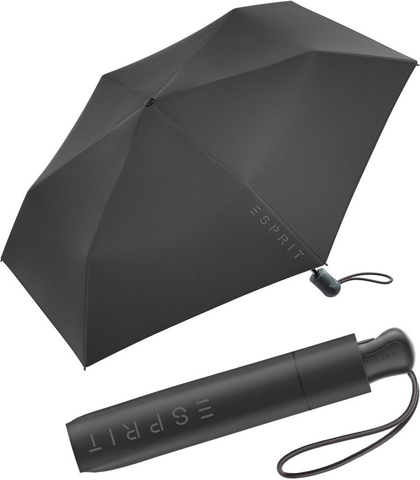 Auf-Zu für Marke Taschenregenschirm Regenschirm der klein stabil, Auf-Zu Typ Automatik leicht Esprit Damen Esprit, und leicht, Taschenschirm mit Easymatic Slimline