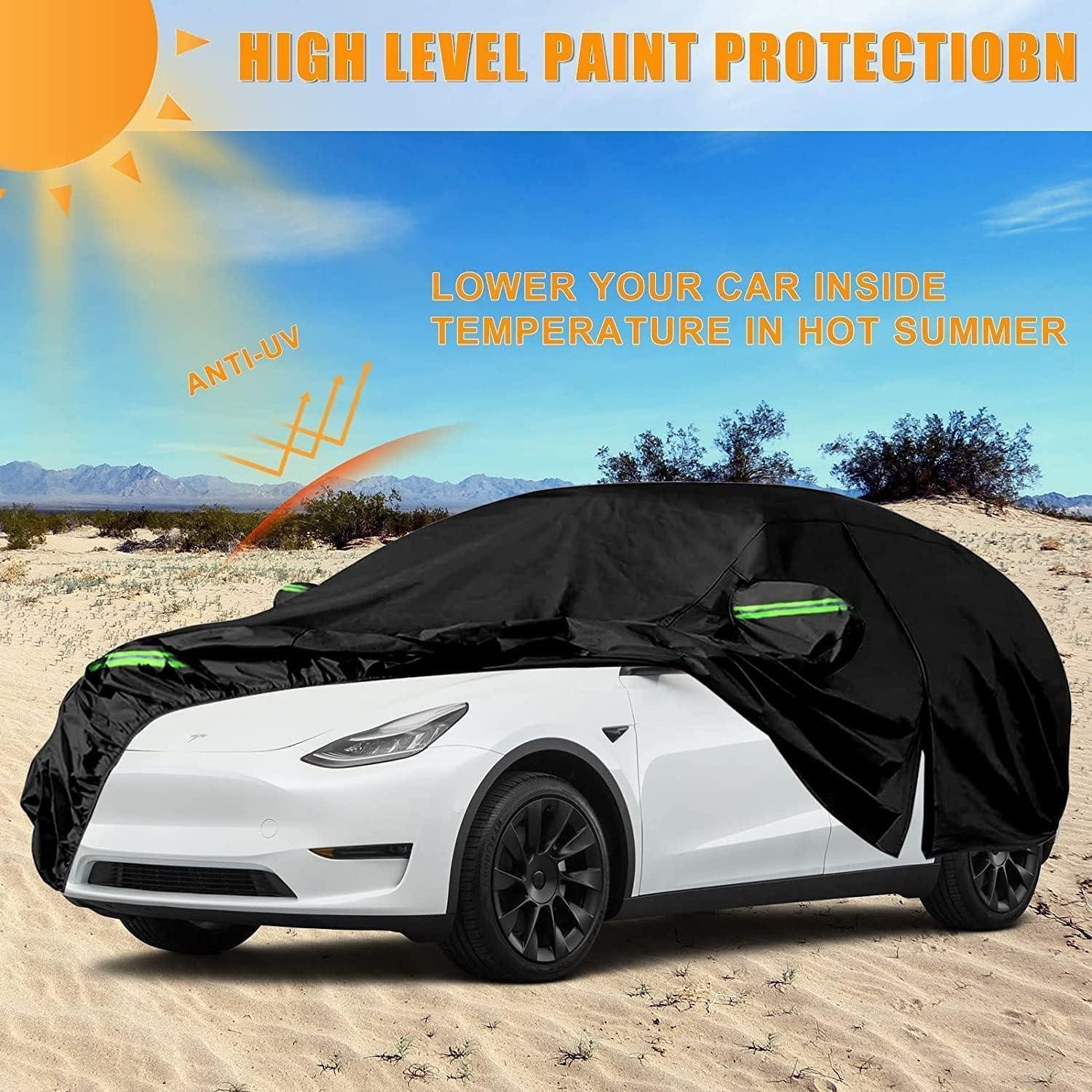 LuxusKollektion Autoplane Autoabdeckung Wasserdicht Vollgarage Passend für Tesla Model Y