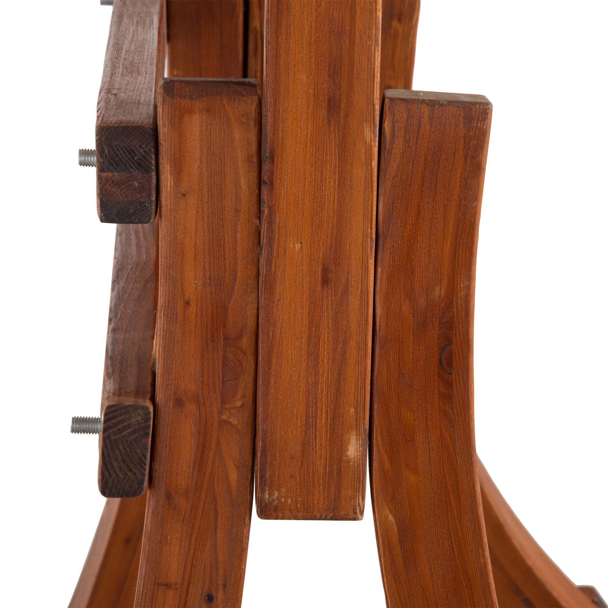 Hängematte Hängestuhlgestell Hängestuhl Natur Ständer aus kg Ständer, 120 Hängemattenstuhl Lärchenholz max. Outsunny