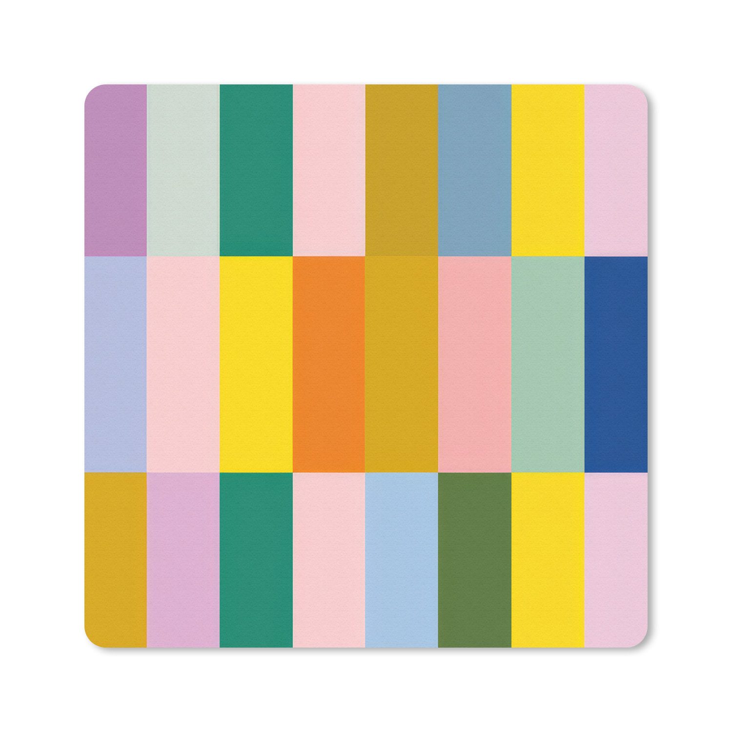 MuchoWow Mauspad Streifen - Blau - Muster - Abstrakt (1-St), Mousepad, Schreibtisch Zubehör, Deko, 20x20 cm