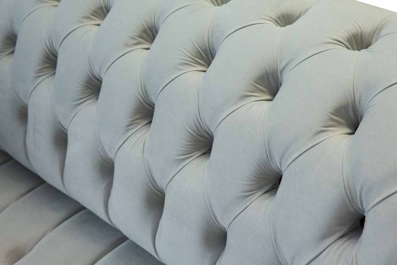 Sofas Chesterfield Leder, Couchen Zweisitzer Polster Grau JVmoebel Couch Europe In Made Sofa Möbel