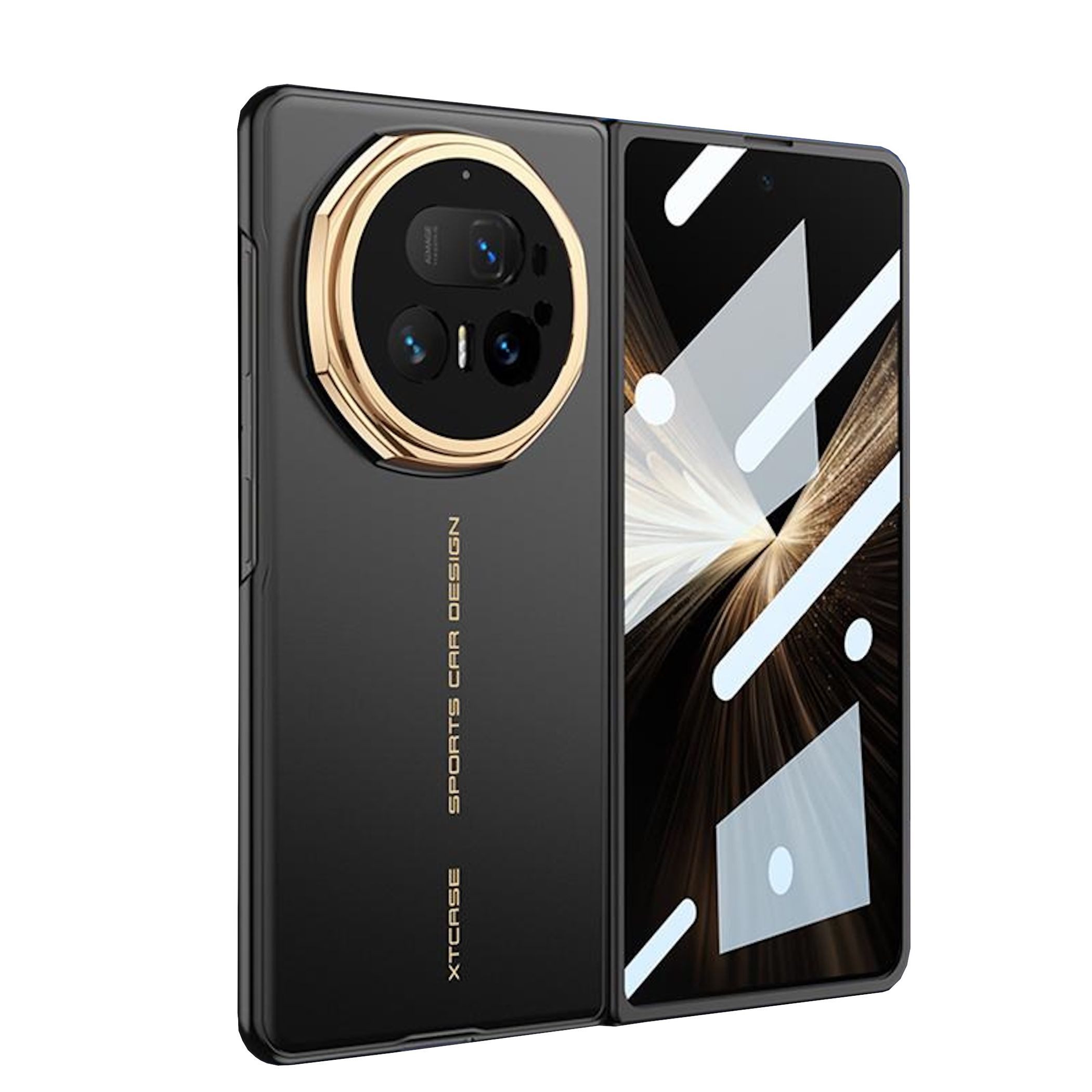 Wigento Handyhülle Für Honor Magic V5 GKK Ultra Dünne Full Cover Schutz Hülle Schwarz, Ultra dünn, integrierte Schutzfolie