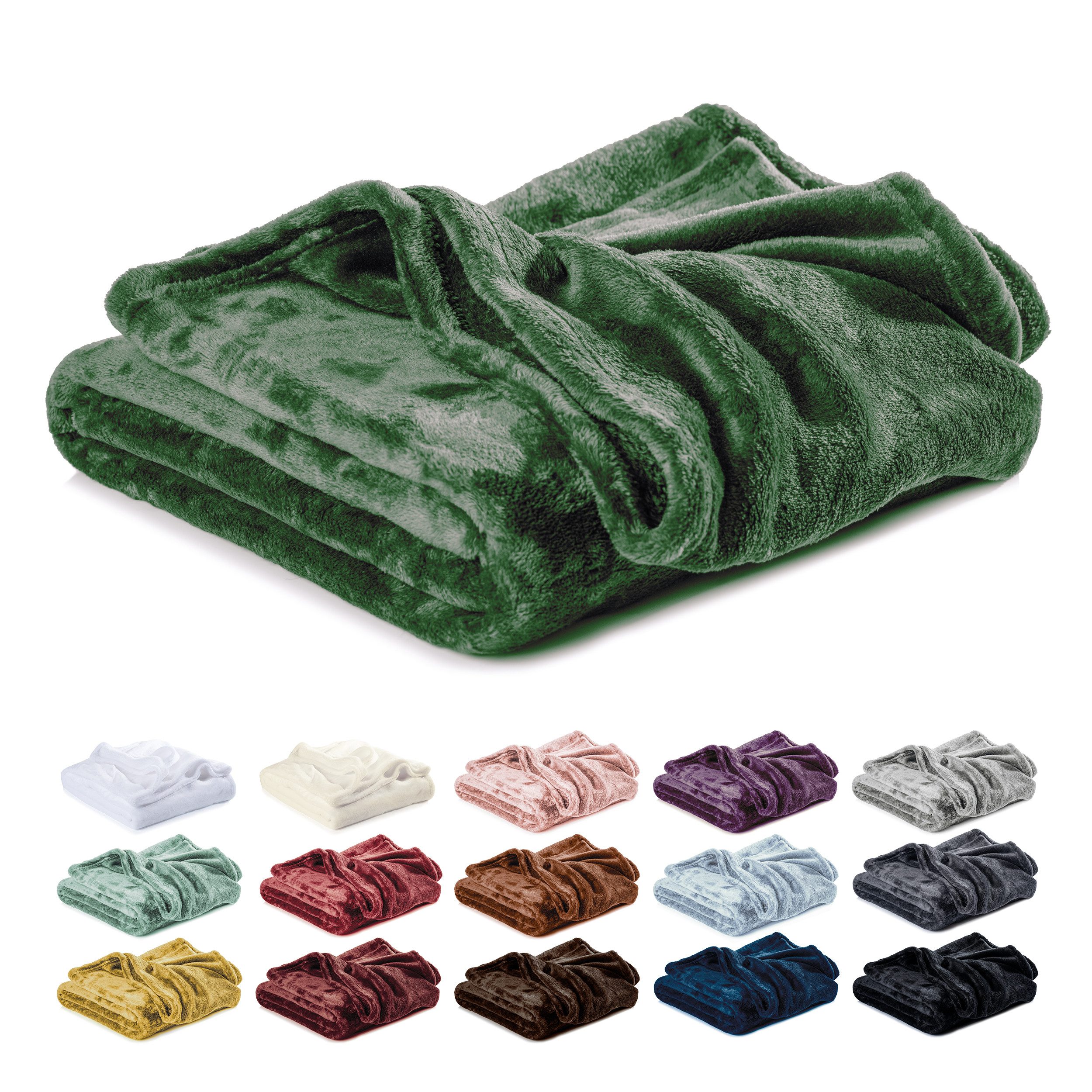 Wohndecke Kuscheldecke, Fleecedecke, Wolldecke flauschig und weich, Lavea, Mikrofaser, Atmungsaktiv & Hautfreundlich