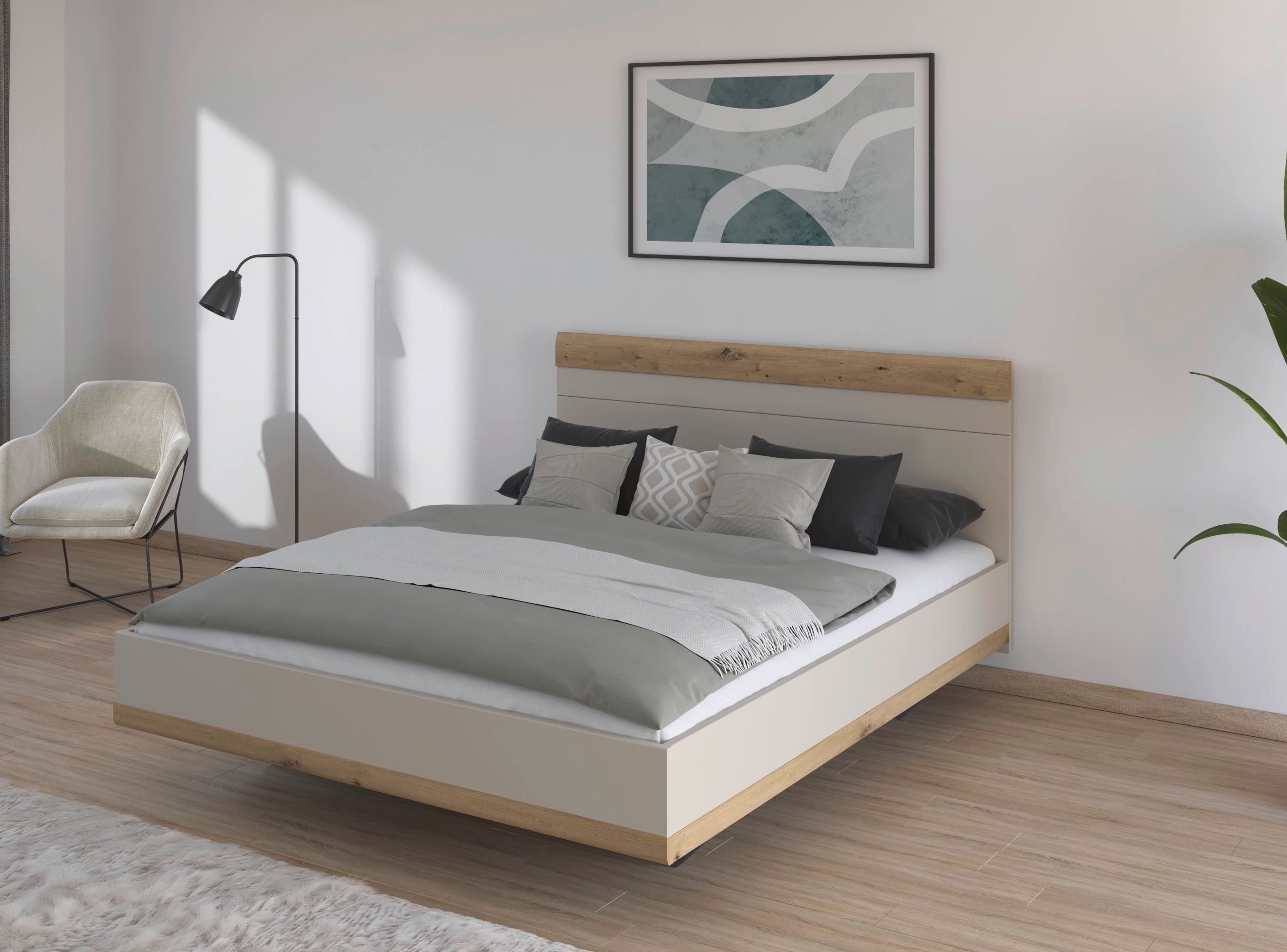 rauch Futonbett "Bett Doppelbett Holzbett SAJO", mit Farb-Absetzungen in ko günstig online kaufen