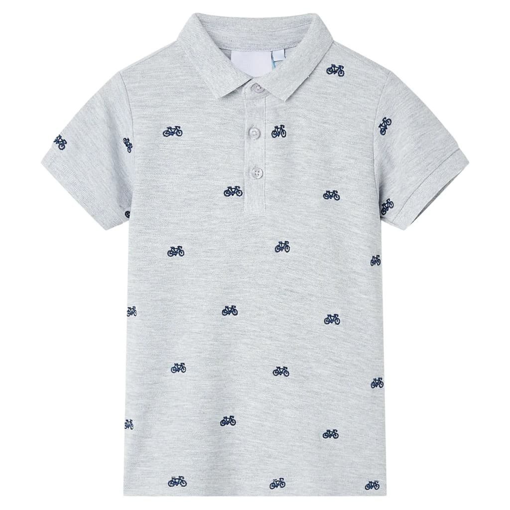 Poloshirt Kinder-Poloshirt Grau Melange 140