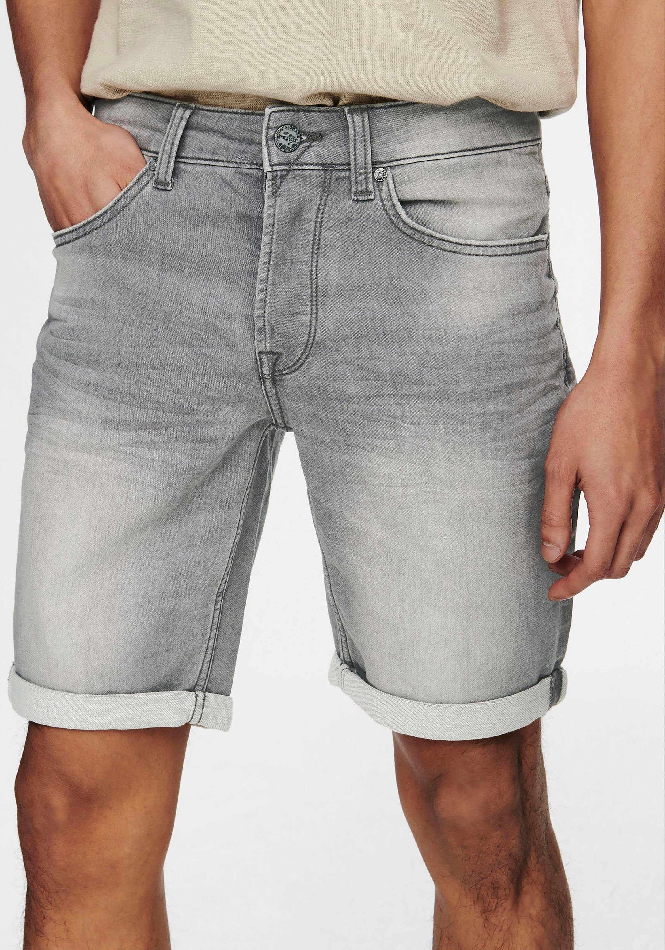 5189 ONSPLY Grey Jeansshorts NOOS ONLY SHORTS Denim LIGHT SONS DNM BLUE &