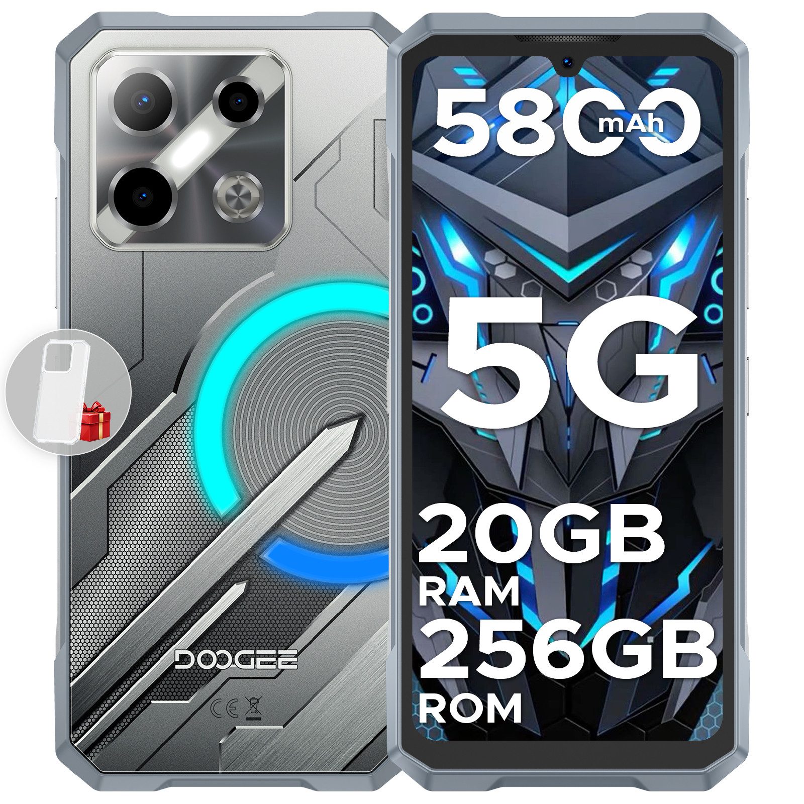 DOOGEE Blade GT Play 8GB+256GB/2TB TF, 6.72“FHD+ Ultradünn Smartphone Smartphone (6.72 Zoll, 256 GB Speicherplatz, 50 MP Kamera, 5800mAh,Dual 5G SIM,NFC, Fingerabdruck,Face ID,BT5.2)