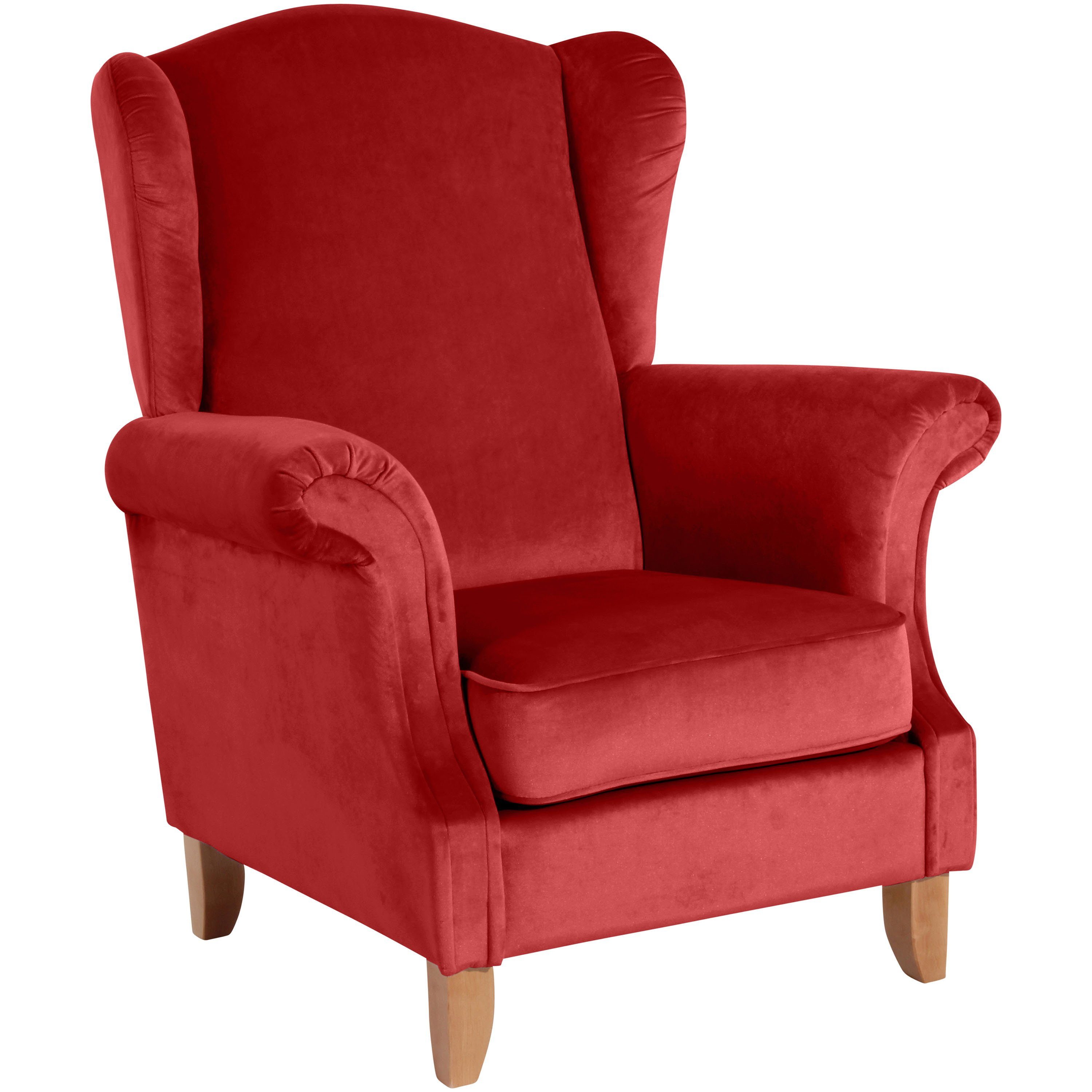 Max Winzer® Ohrensessel Verita, Ohrenbackensessel Samt