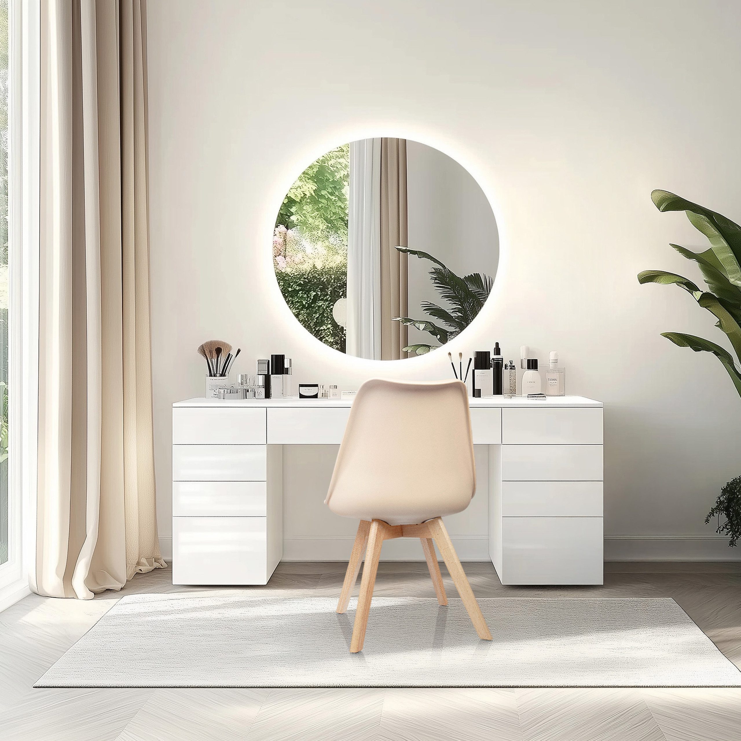 hjh OFFICE Schalenstuhl SCANDI 4 Esszimmerstuhl Kunststoff ohne Armlehnen (4er Set), SCANDI 4