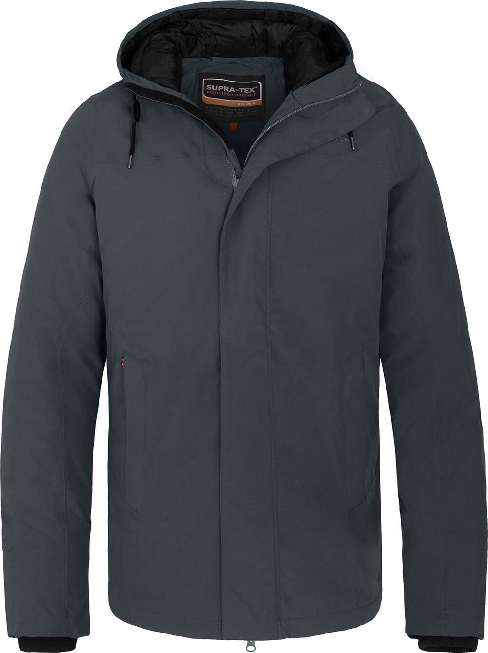 Bergson dunkel mm Herren warm Steppung, Outdoorjacke Innen Normalgrößen, Wassersäule, JUKKA 20000 grau wattiert, Winter-Parka,