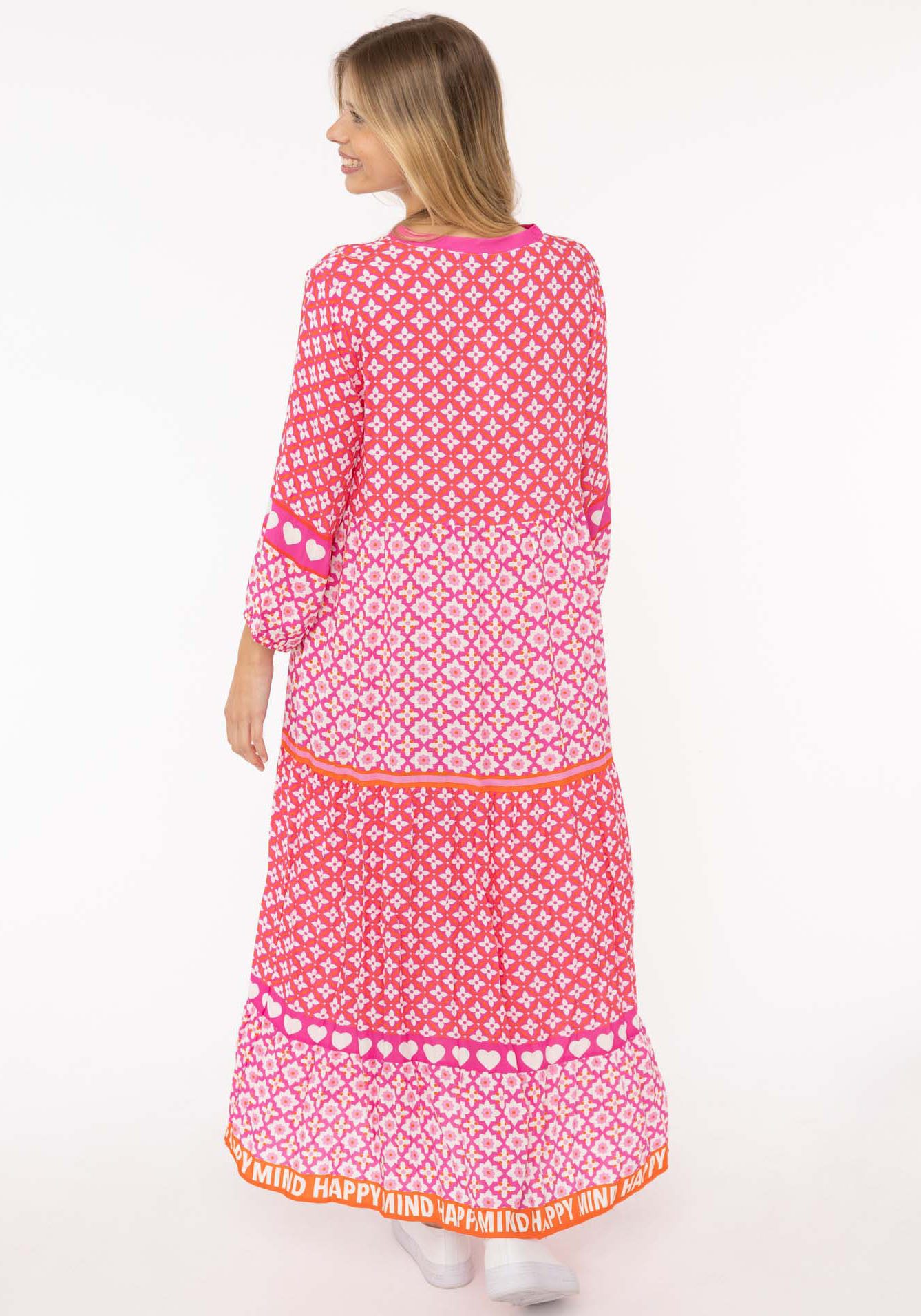 Zwillingsherz Maxikleid "Dreams" mit Mustermix, Knopfleiste günstig online kaufen