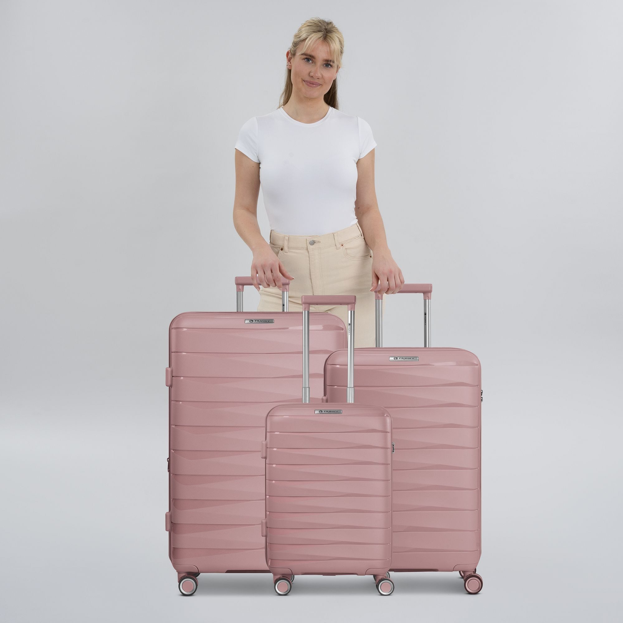 Franky Trolleyset London, 4 Rollen, (3-teilig, 3 tlg), Polypropylen