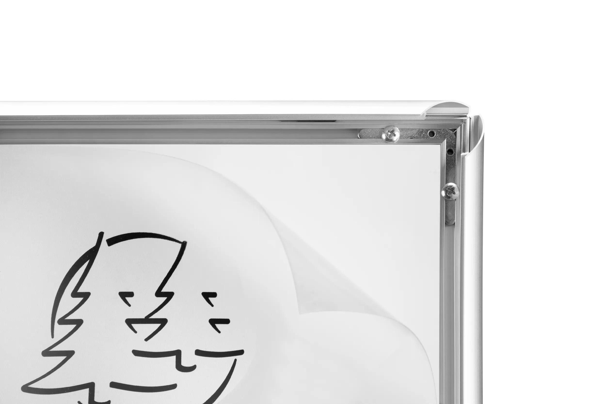 EXACOMPTA Zeitungsständer Wandplakatrahmen mit Rahmen Aluminium A2, Exacryl, Kristall, 8294358D, Displays