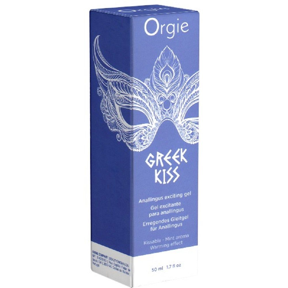Orgie Analgleitgel «Greek Kiss» mit 50ml, für Anilingus, Anilingus Gel, Gleitgel erregendes Flasche mit Wärme-Effekt