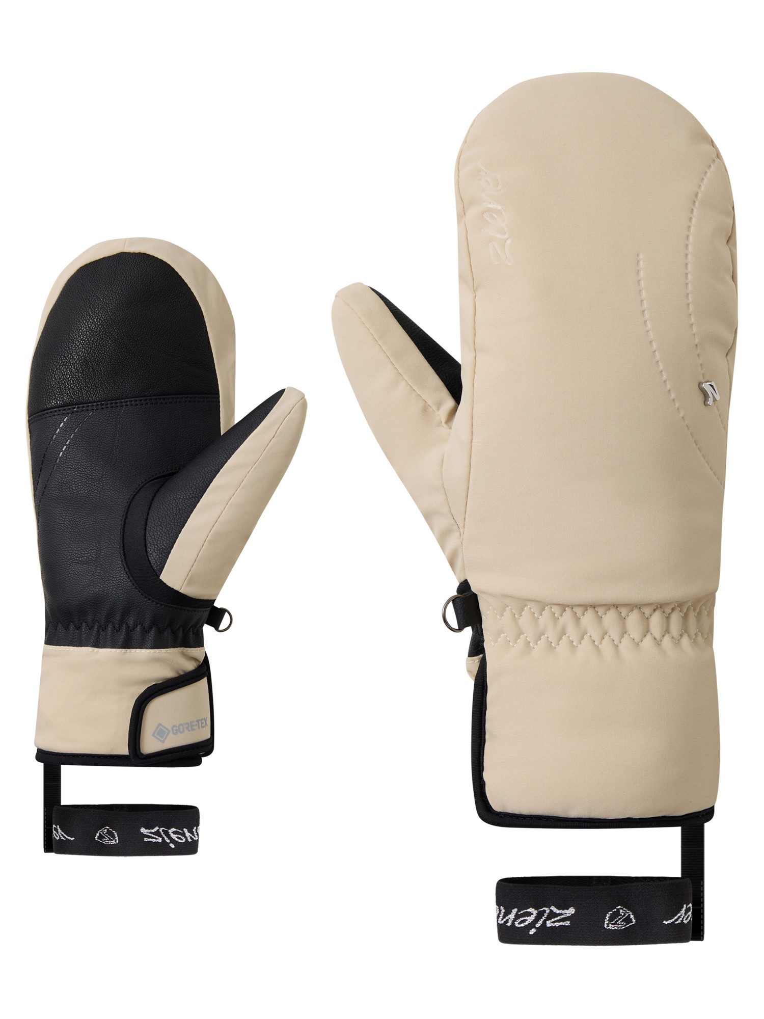Ziener Fäustlinge KJELY-Z GORE‑TEX® + GORE‑TEX plus warm DAMEN wasserdicht, winddicht, atmungsaktiv, extra warm, Lederanteile