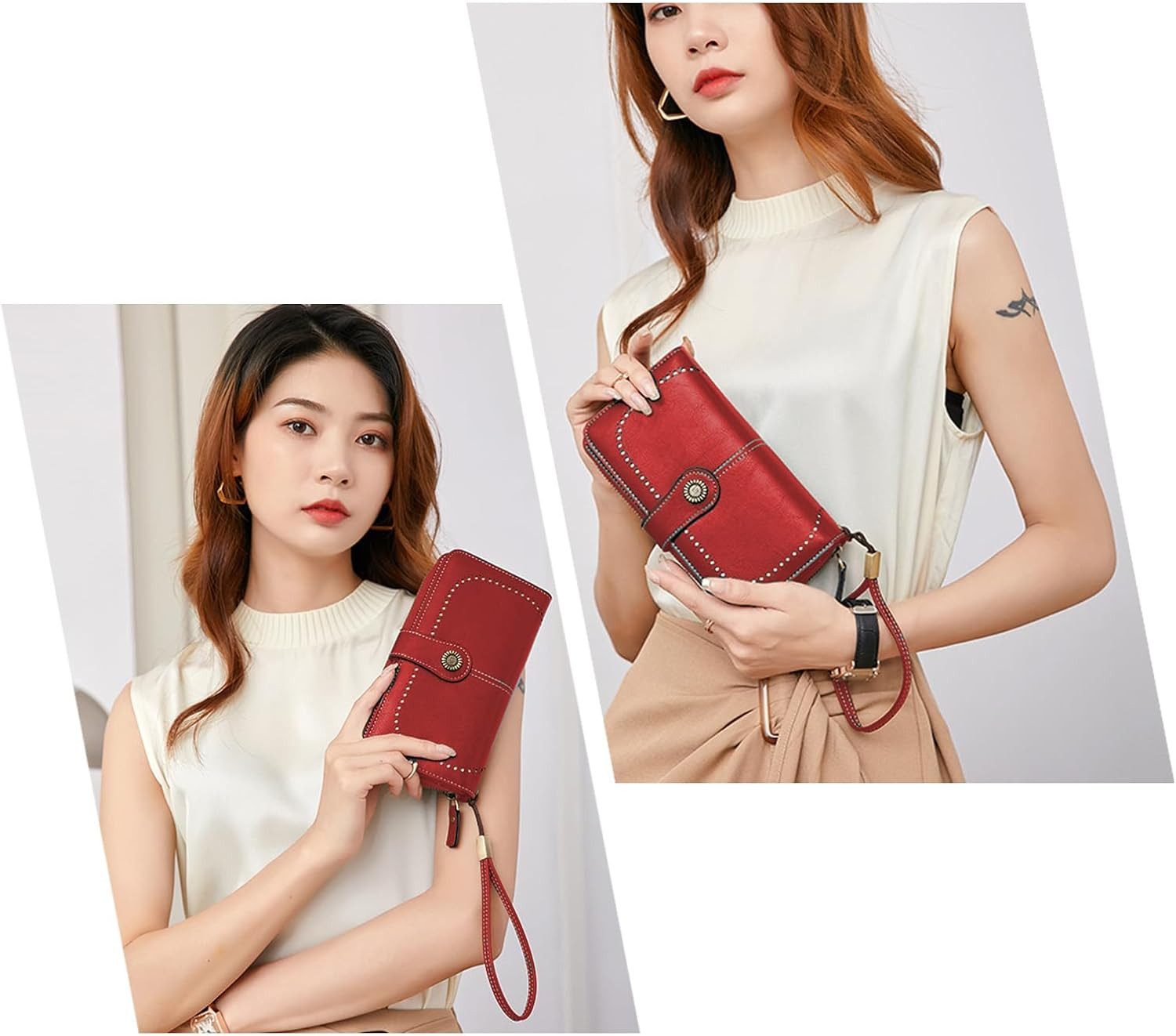 Coonoor Geldbörse Damen Leder Portmonee Gross Frauen Clutch RFID günstig online kaufen