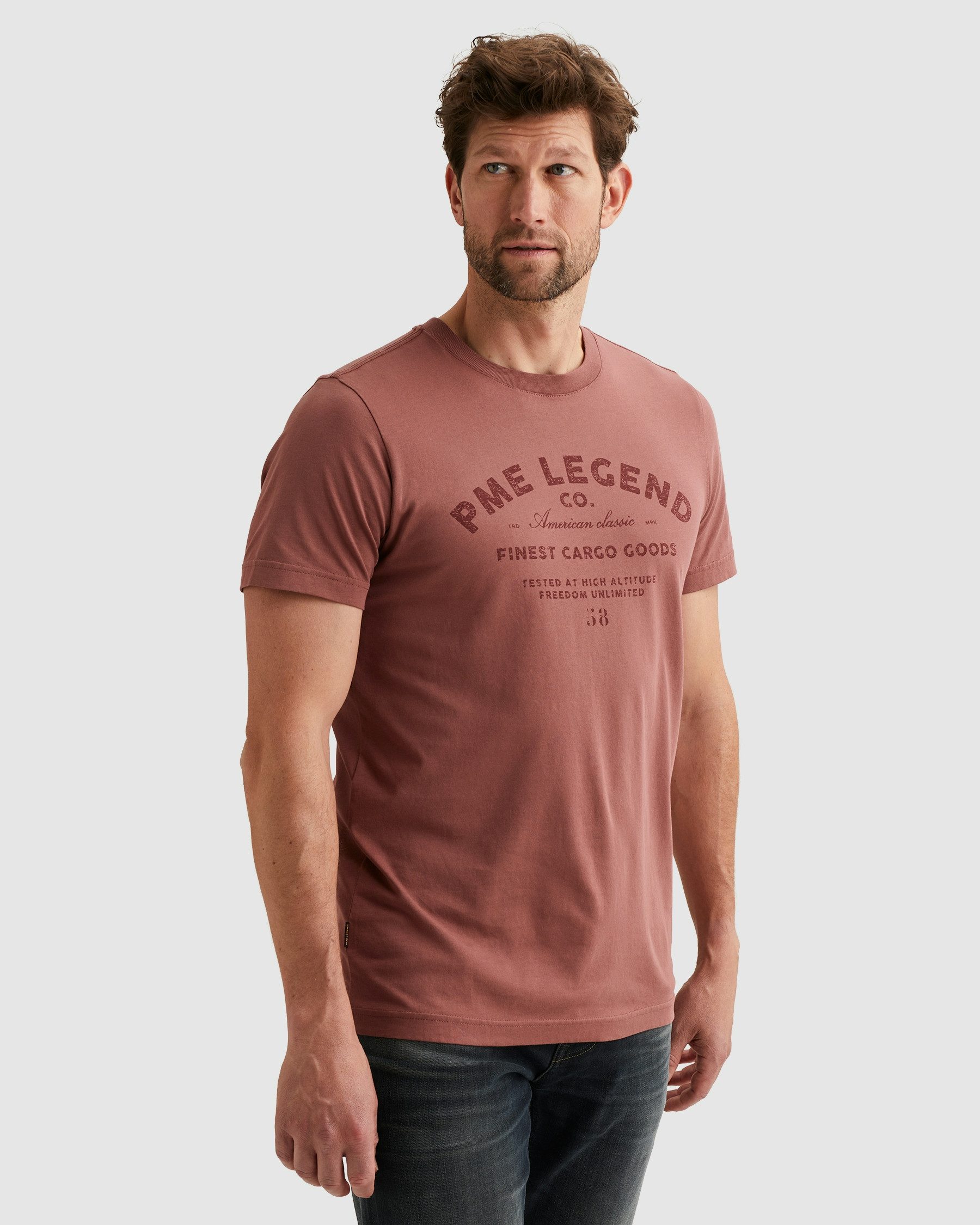 PME LEGEND T-Shirt Short Sleeve Play Single Jersey Graphic aus reiner Baumwolle, Rundhals