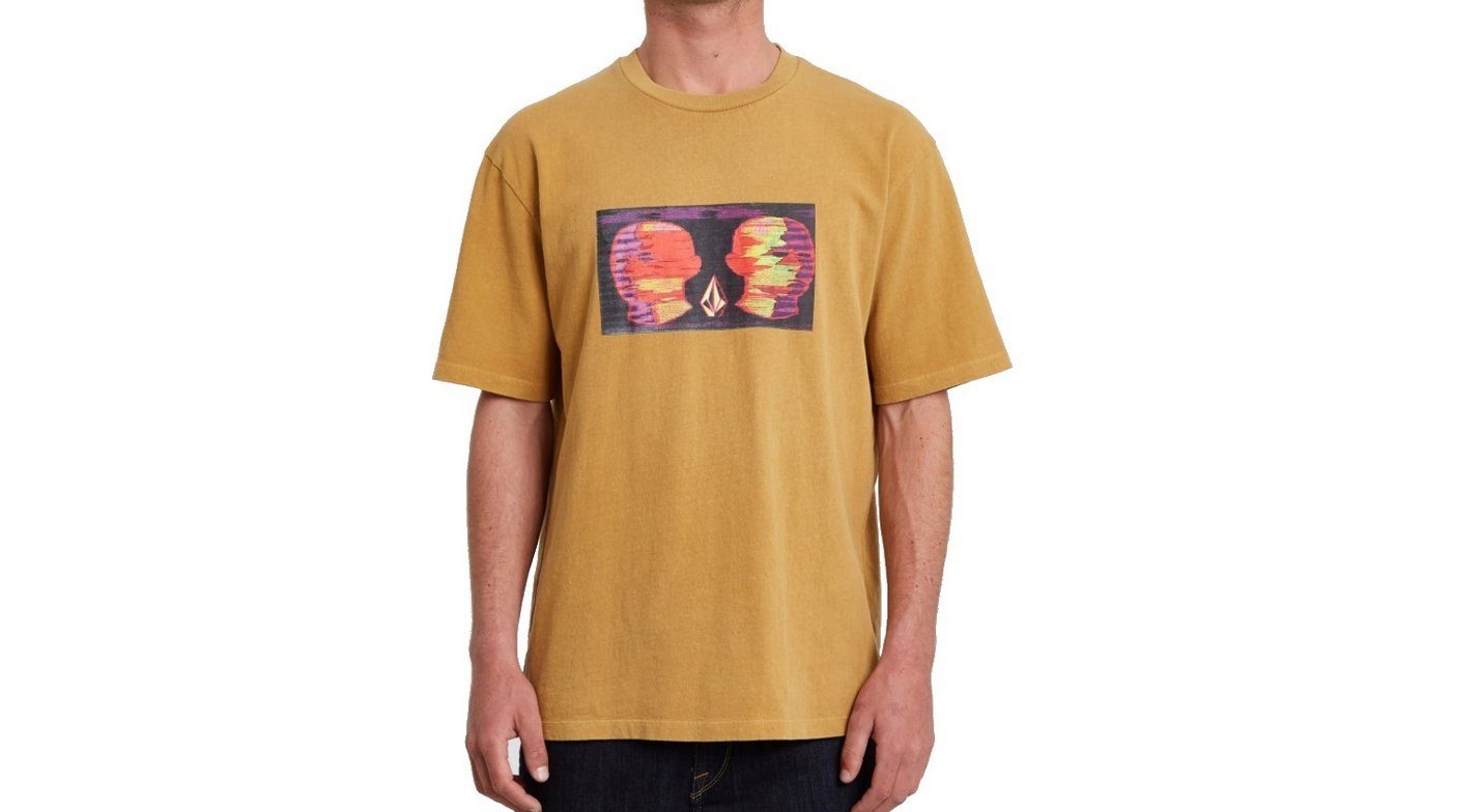 Herren Shirts Volcom T-Shirt Volcom Herren T-Shirt Animoscillator gelb