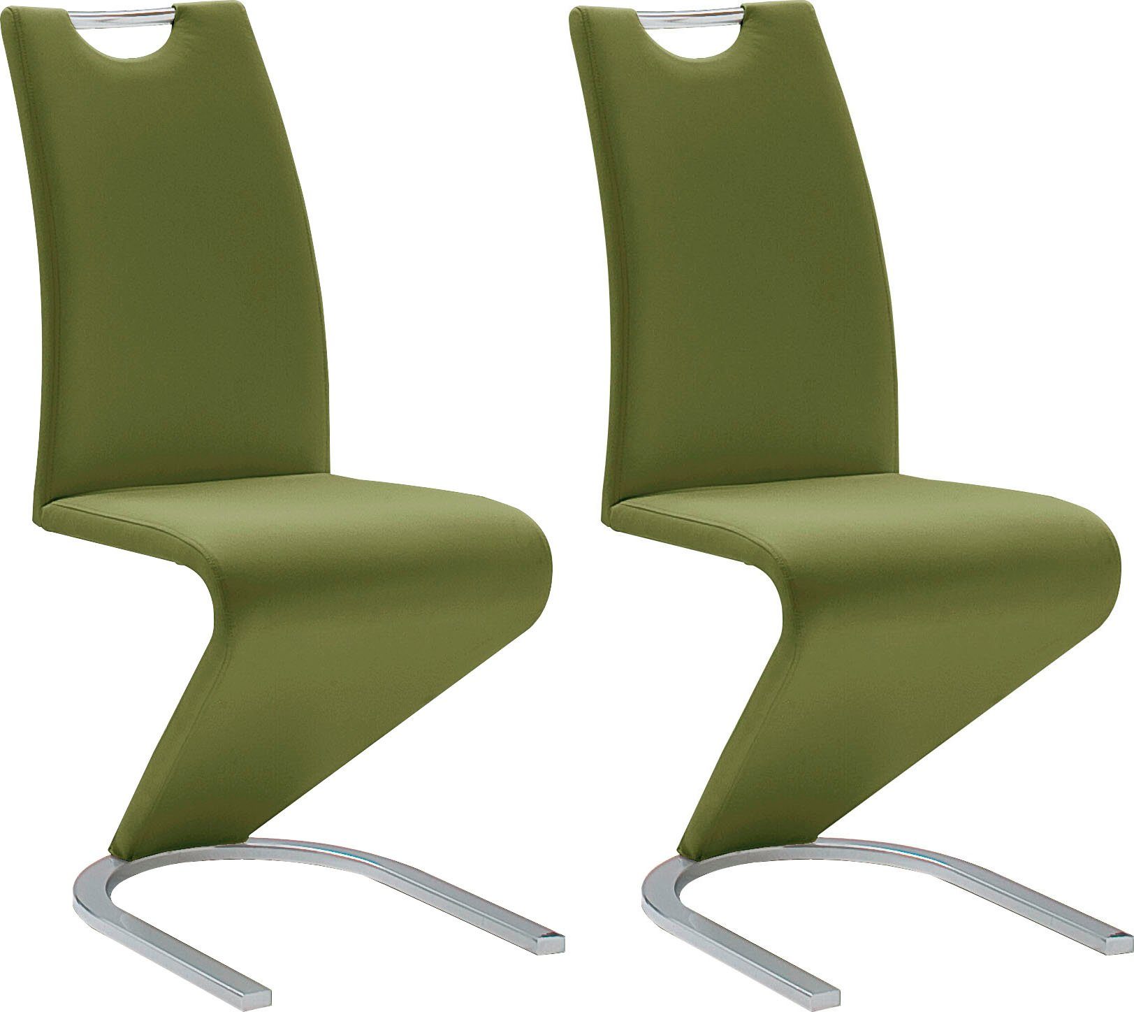 MCA furniture Freischwinger Amado (Set, 2 St), 2er-, 4er-, 6er-Set, Stuhl belastbar bis 120 Kg olive | Freischwinger