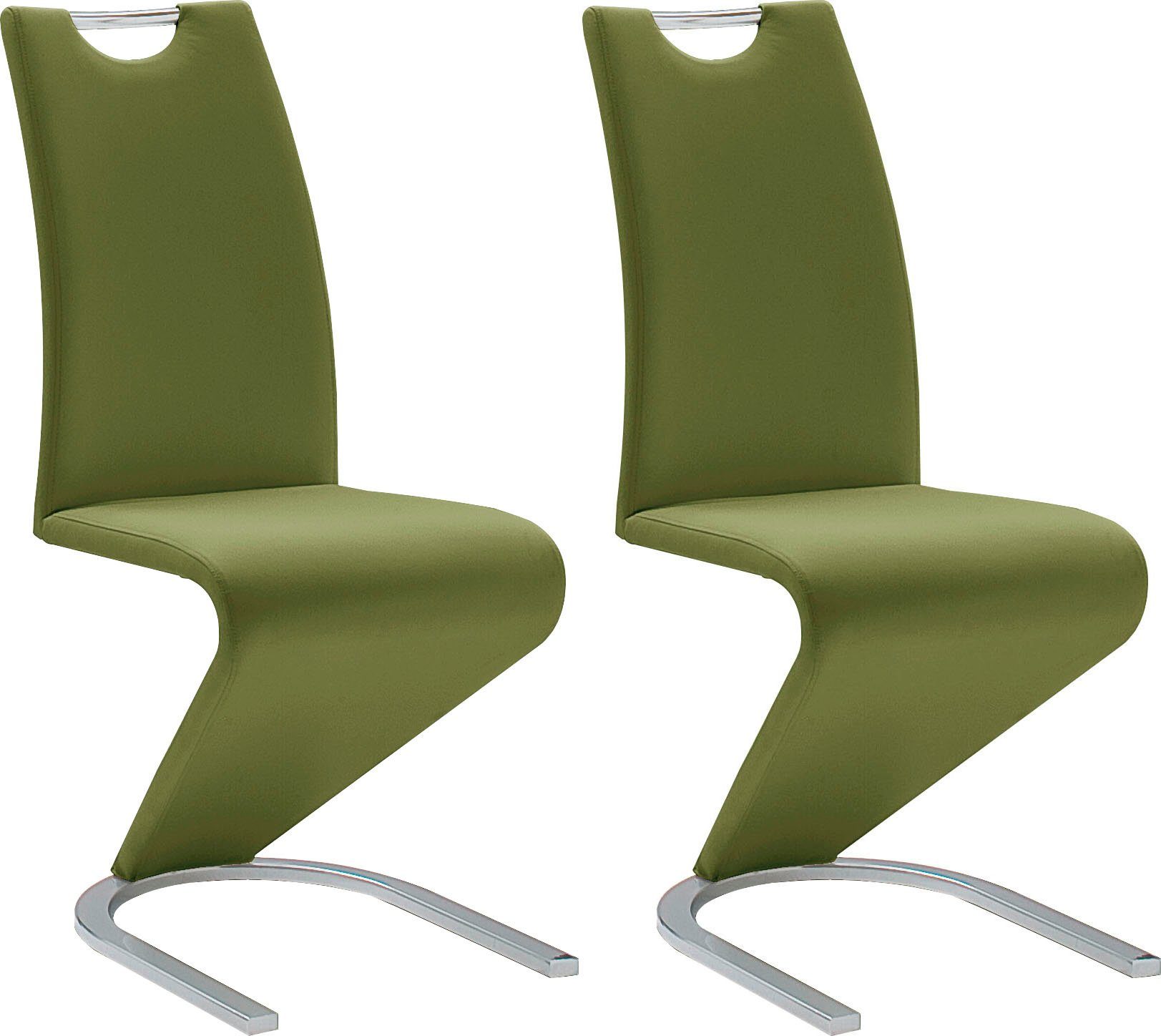 St), 6er-Set, 2er-, bis 4er-, MCA Stuhl Kg belastbar Freischwinger 120 2 (Set, olive Amado furniture