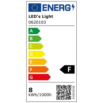 LED's light LED-Leuchtmittel 620103 LED Glühbirne, E27, E27 8W neutralweiß Opal A60
