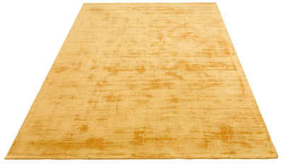 Teppich Soley, Leonique, rechteckig, Höhe: 12 mm, Seiden-Optik, einfarbig, weiche Viskose, Kurzflor-Teppich
