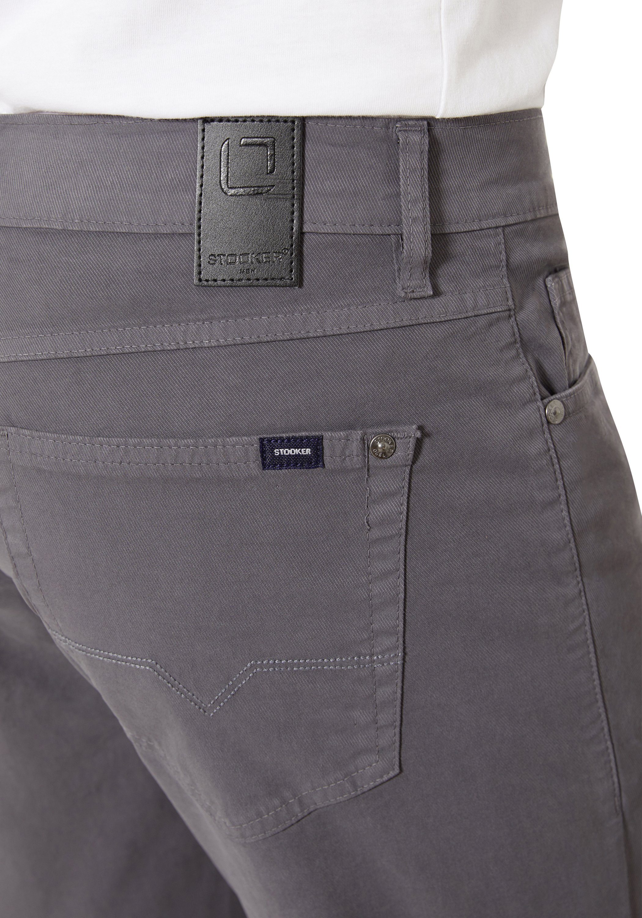 5-Pocket-Hose midgrey Men Fit Frisco (1-tlg) Straight Stooker Twill