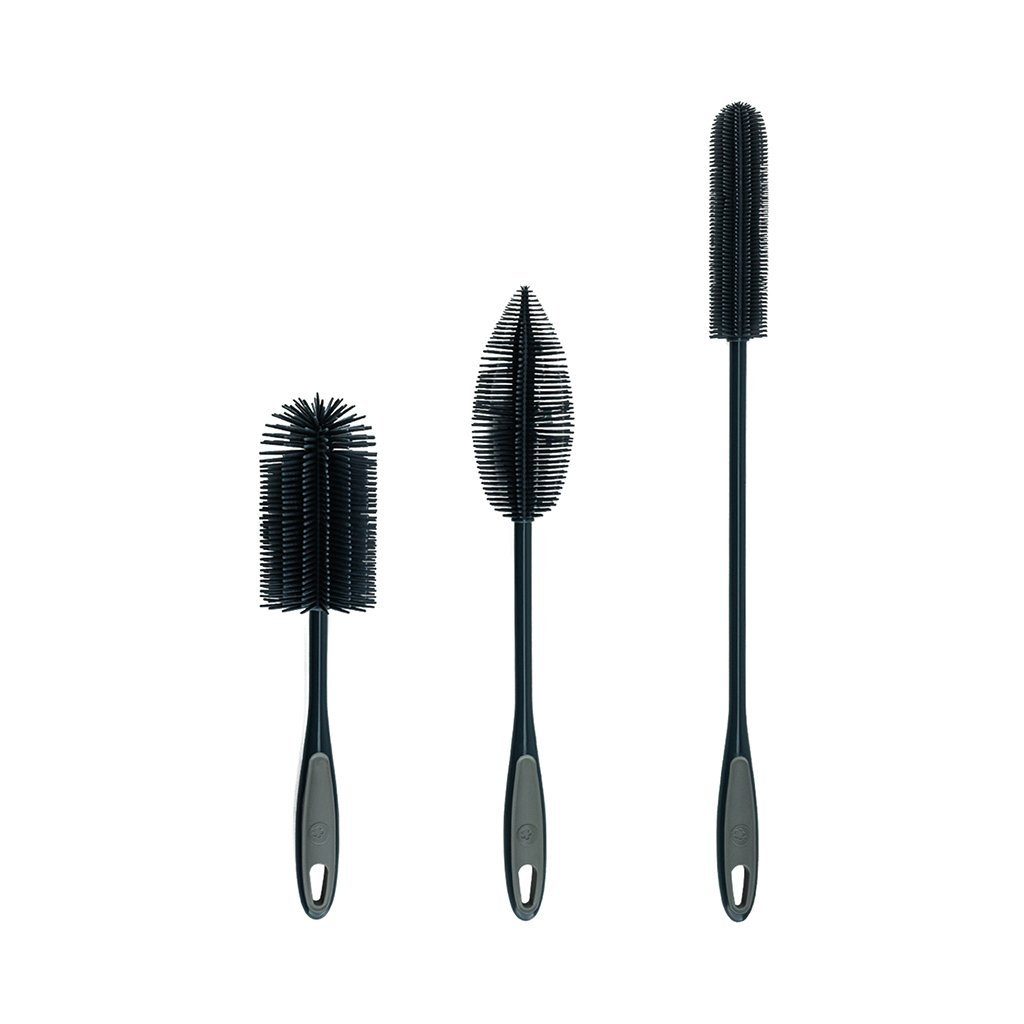 Kochblume Reinigungsbürsten-Set Silikonbürsten, (Spar-Set, 3-tlg), Köpfe untereinander austauschbar