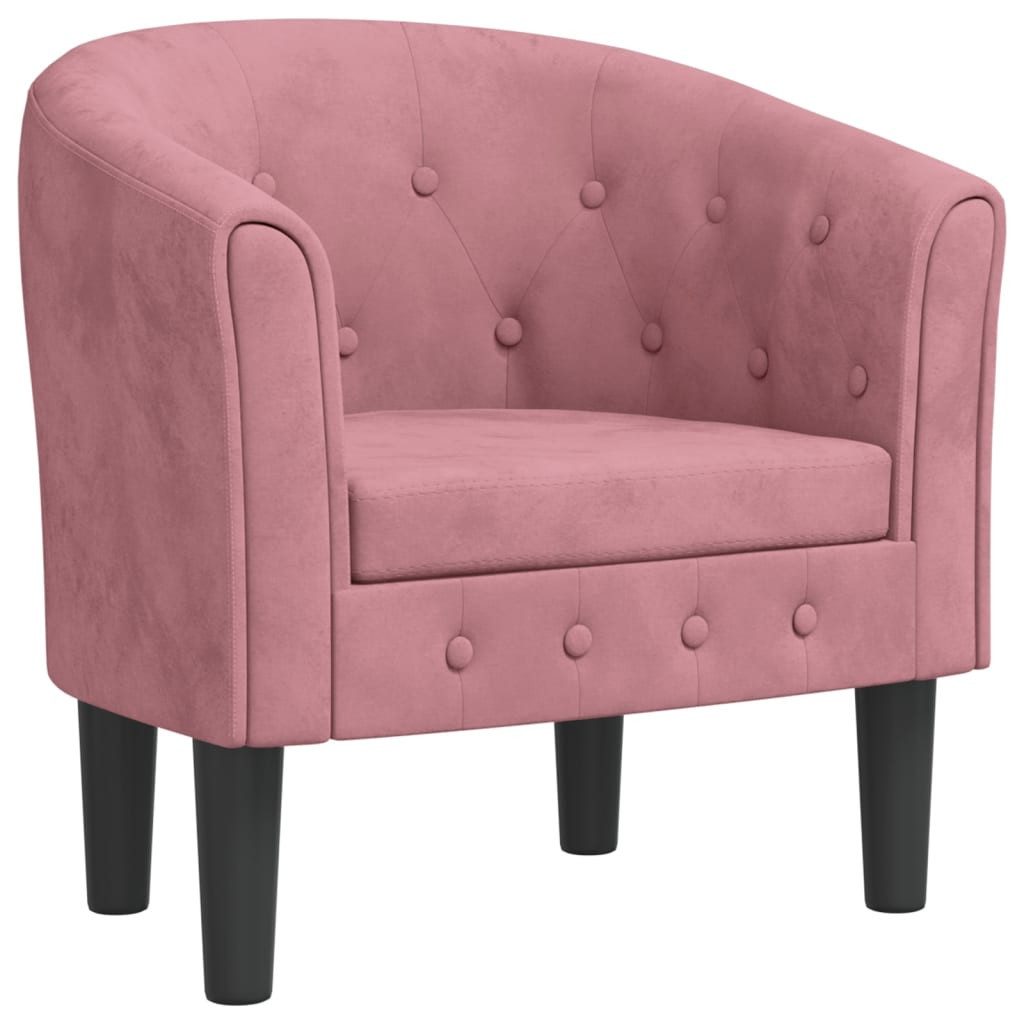 vidaXL Sessel Clubsessel Rosa Samt (1-St) günstig online kaufen