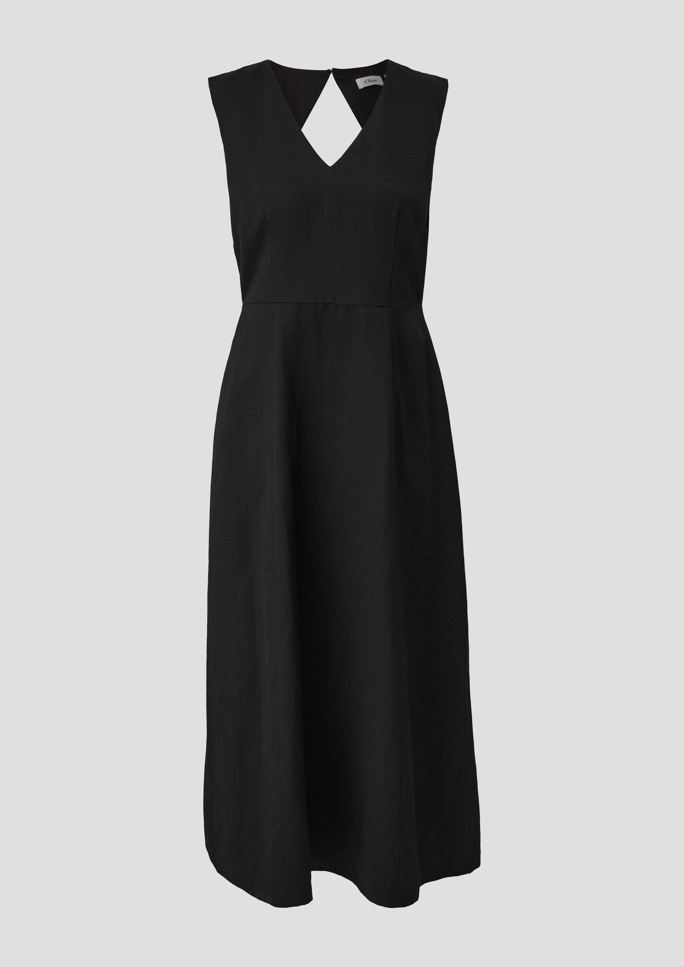 s.Oliver Midikleid Kleid Maxi-Kleid aus Leinenmix