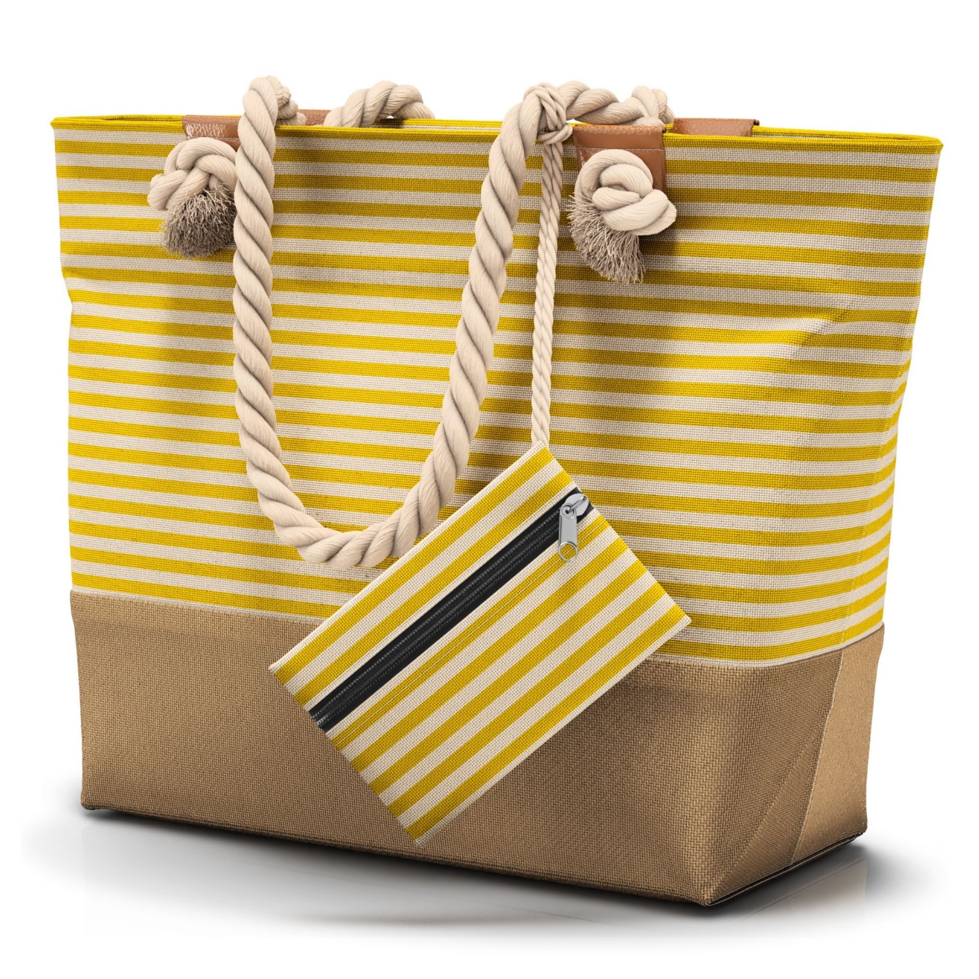 furora HOLIDAY Strandtasche Badetasche mit Reißverschluss & 2x Innentaschen günstig online kaufen