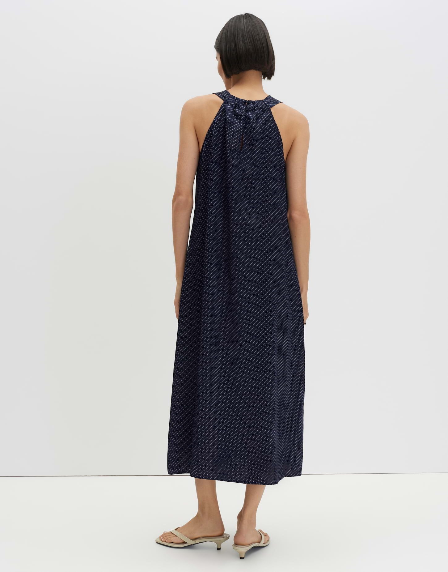 someday Midikleid Quline aus Satin mit Nadelstreifen Dezenter Glanz für elegante Styles